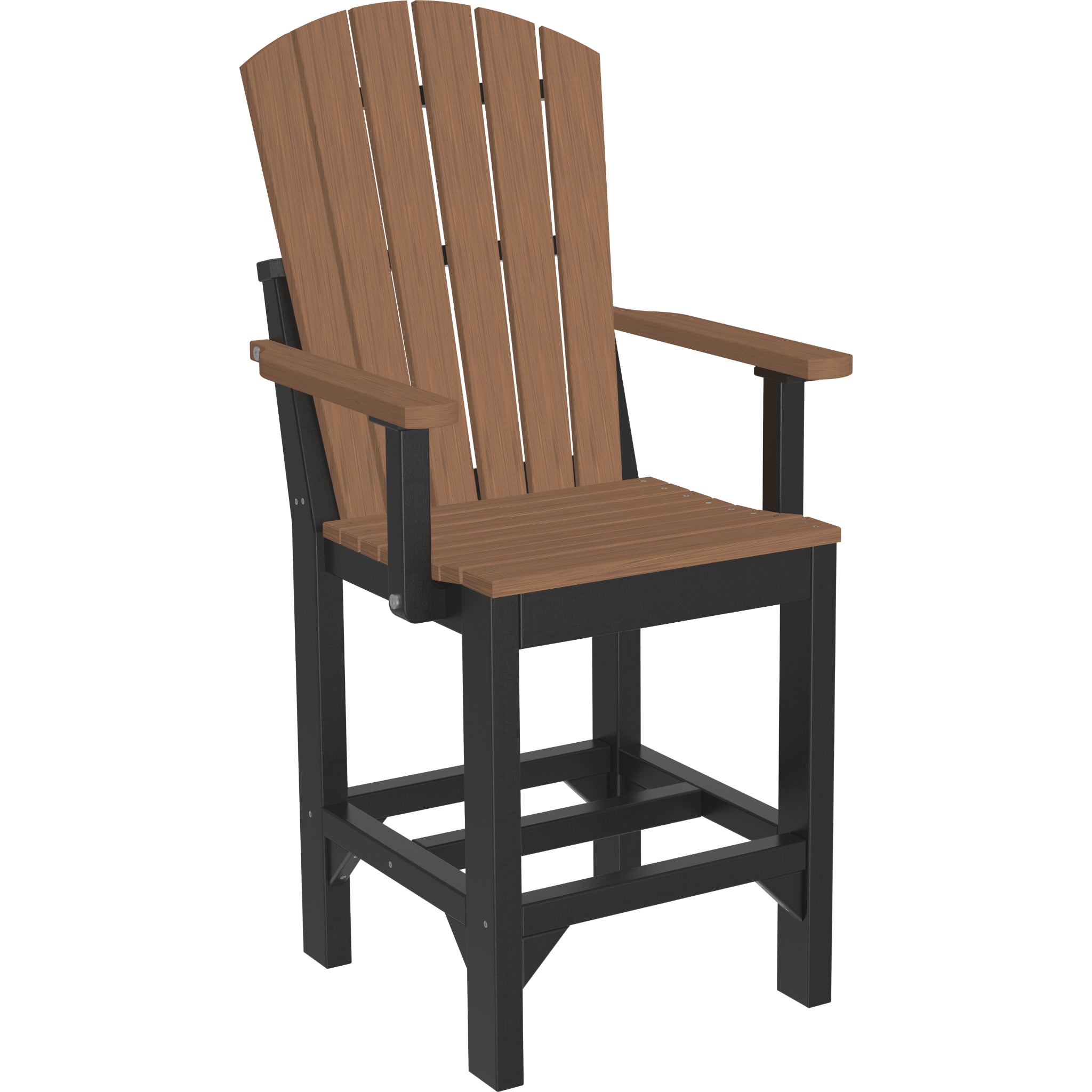 LuxCraft Adirondack Arm Chair – Outdoor Poly Counter Height Chair (AAC)