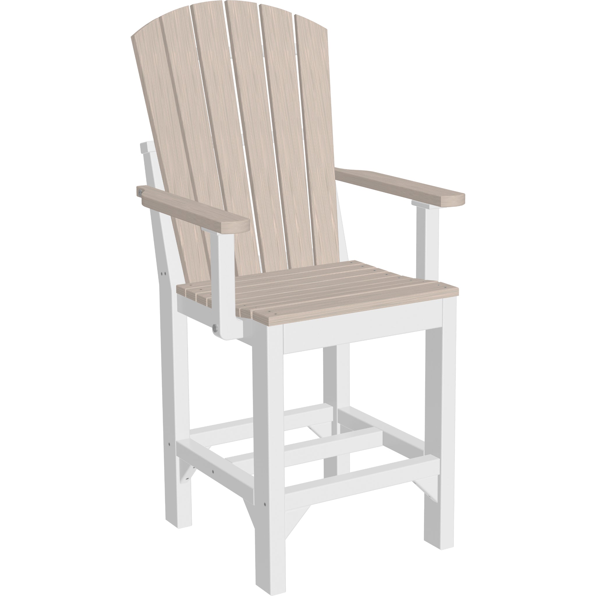 LuxCraft Adirondack Arm Chair – Outdoor Poly Counter Height Chair (AAC)