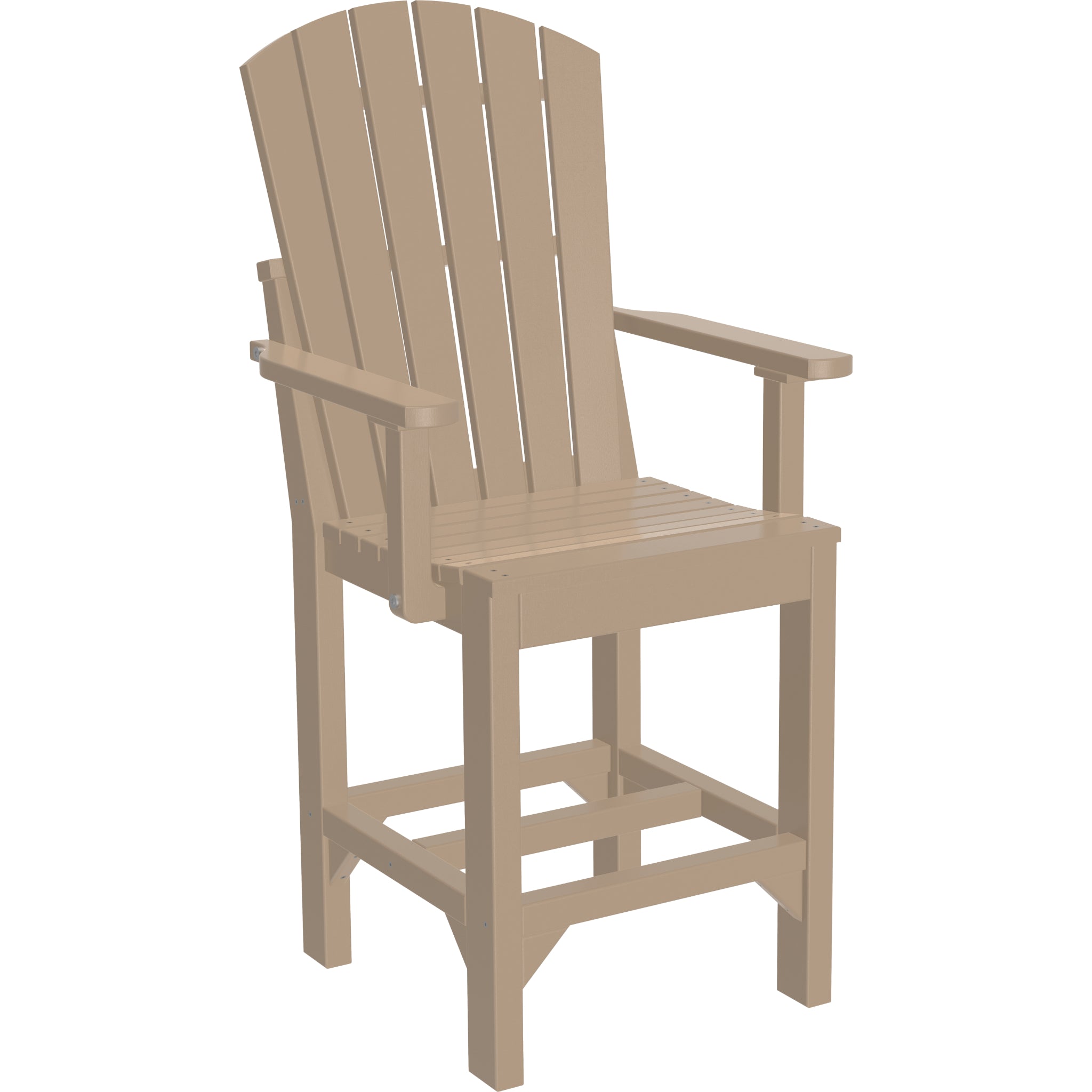 LuxCraft Adirondack Arm Chair – Outdoor Poly Counter Height Chair (AAC)