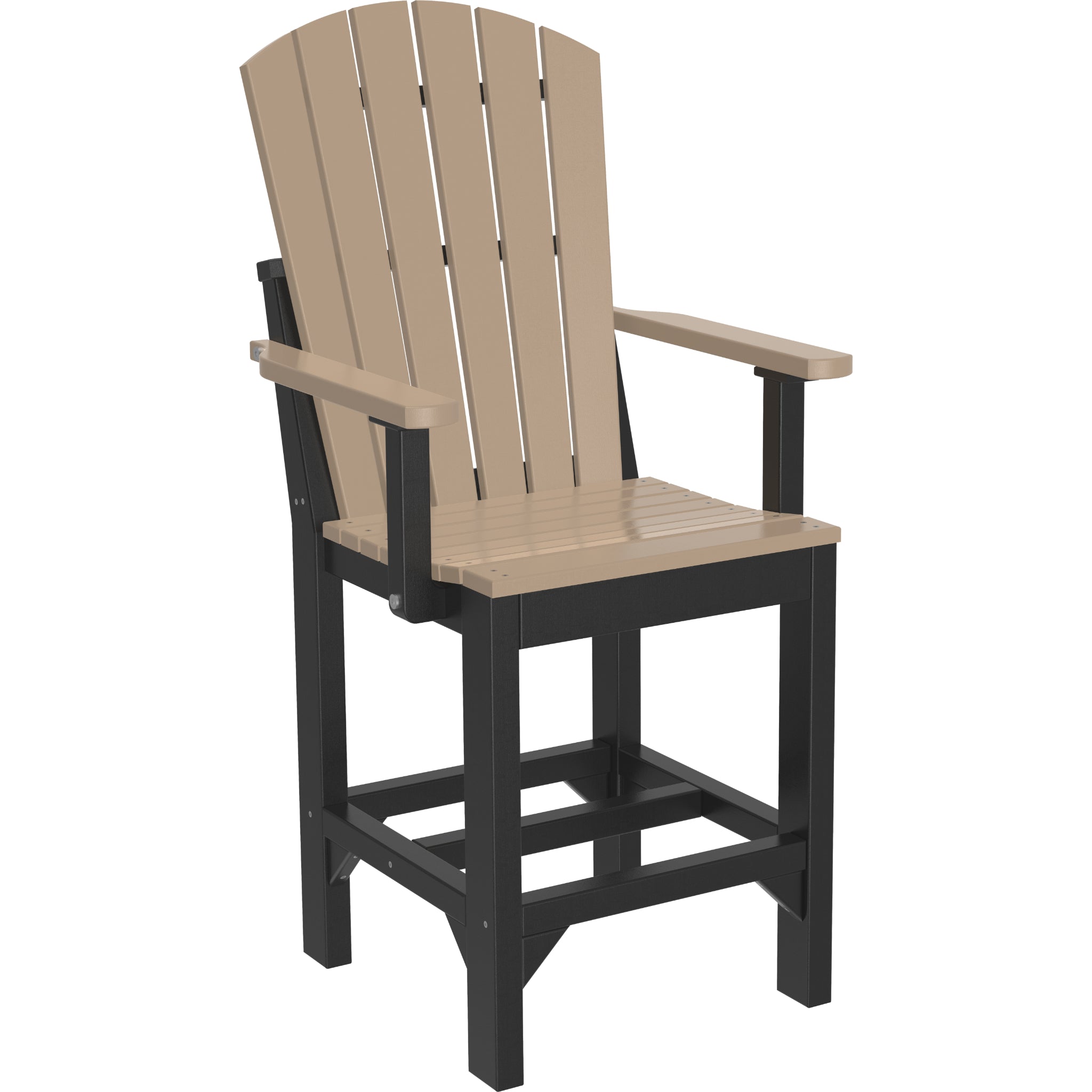 LuxCraft Adirondack Arm Chair – Outdoor Poly Counter Height Chair (AAC)