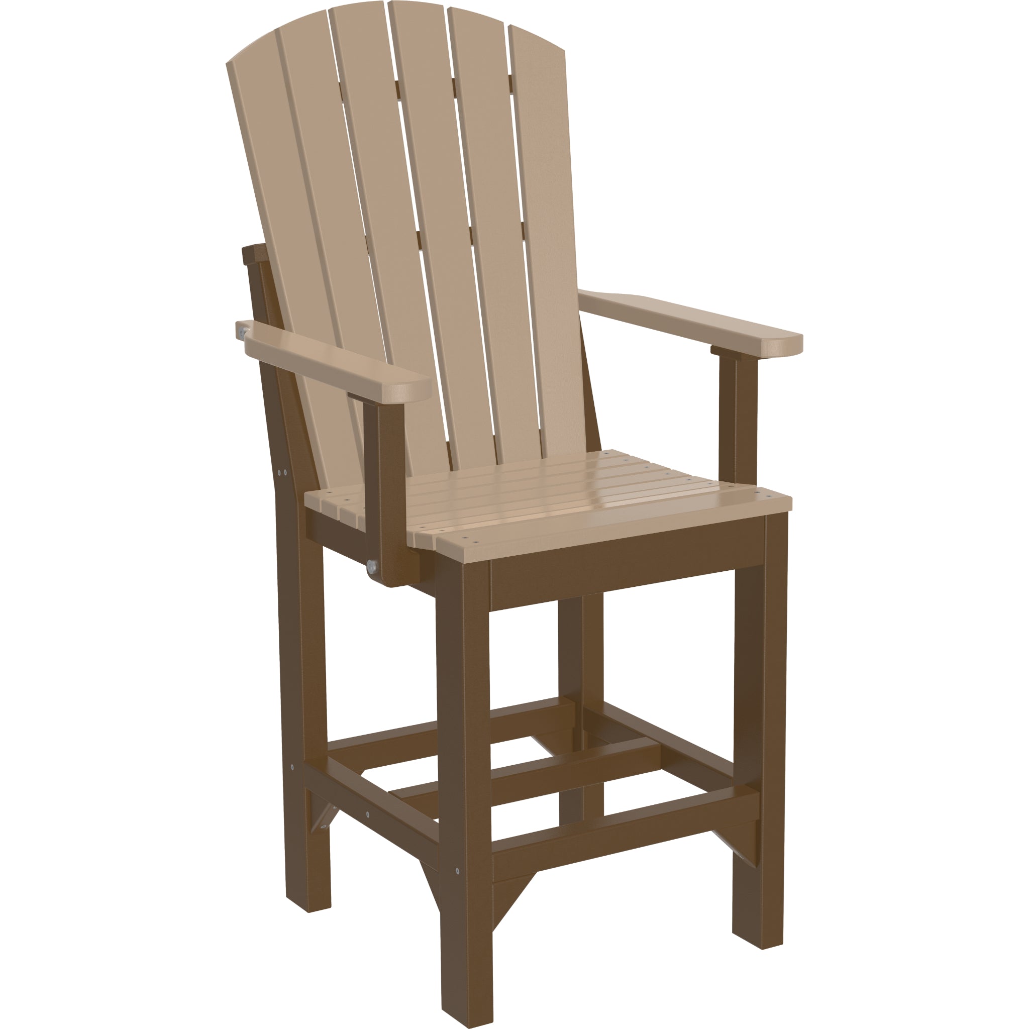 LuxCraft Adirondack Arm Chair – Outdoor Poly Counter Height Chair (AAC)