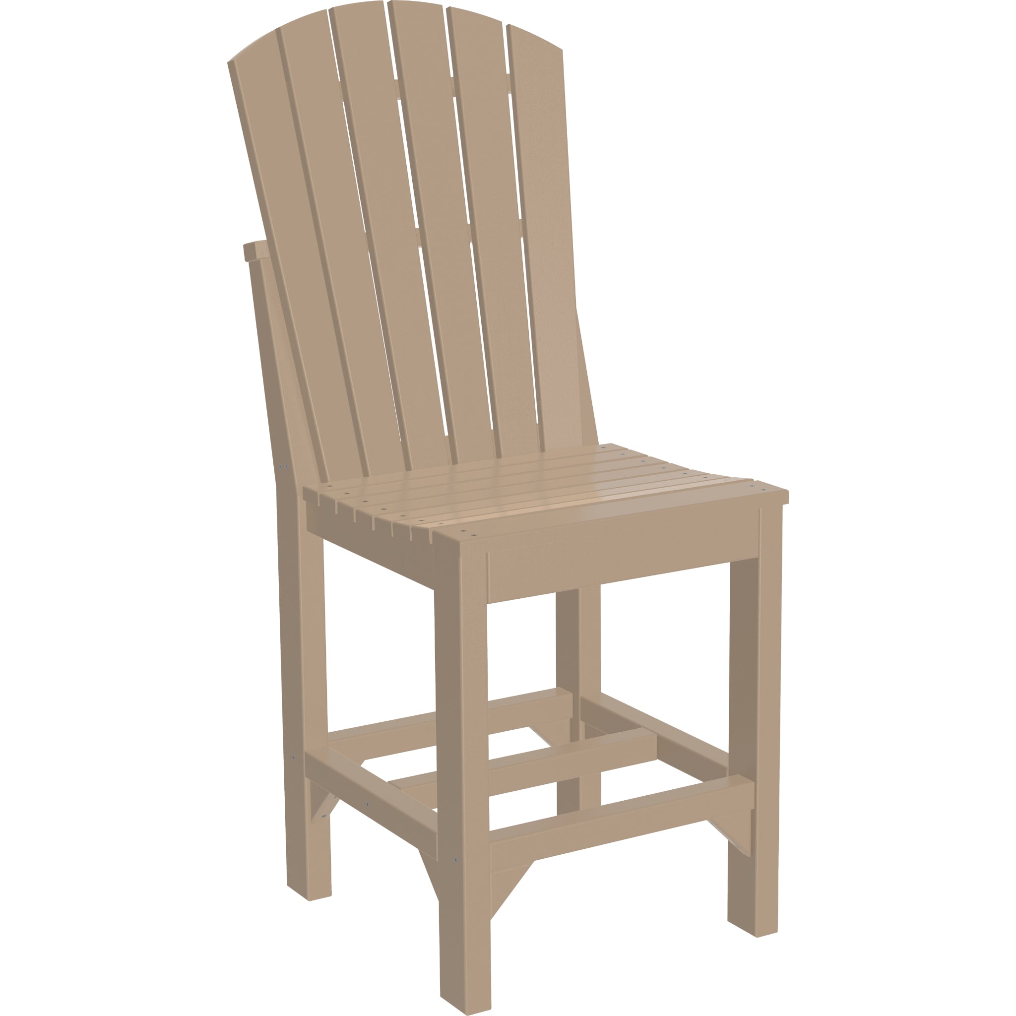 LuxCraft Adirondack Side Chair – Outdoor Poly Counter Height Chair (ASC)