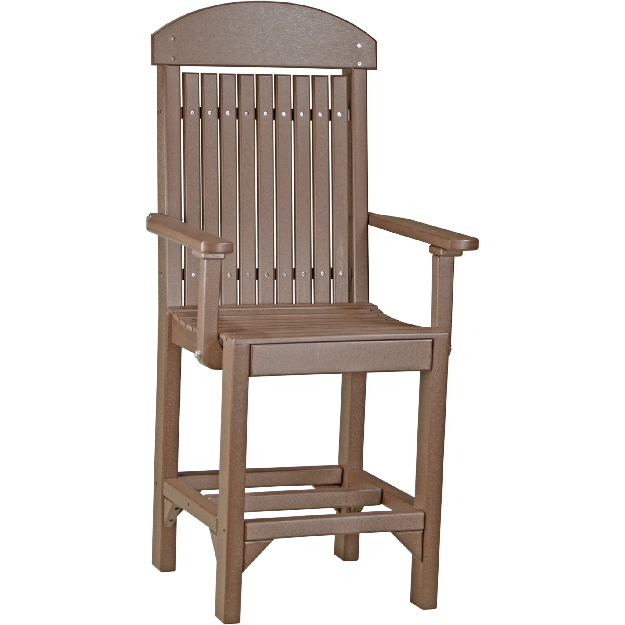 LuxCraft Classic Arm Chair – Outdoor Poly Counter Height Chair (CAC)