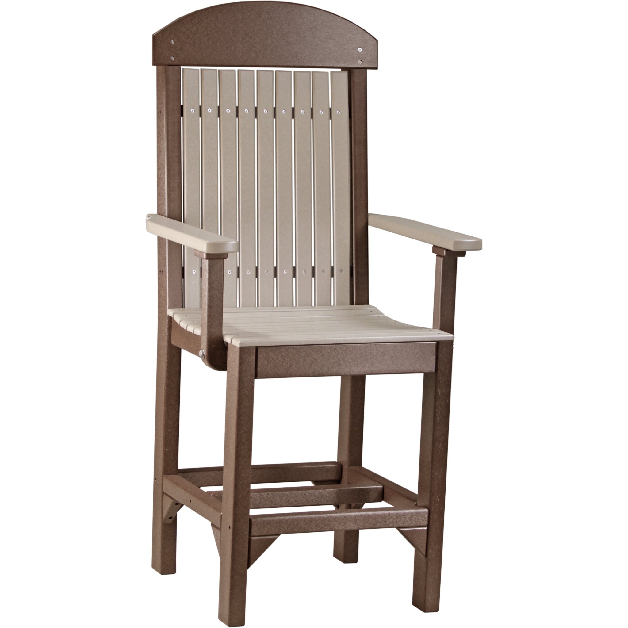 LuxCraft Classic Arm Chair – Outdoor Poly Counter Height Chair (CAC)