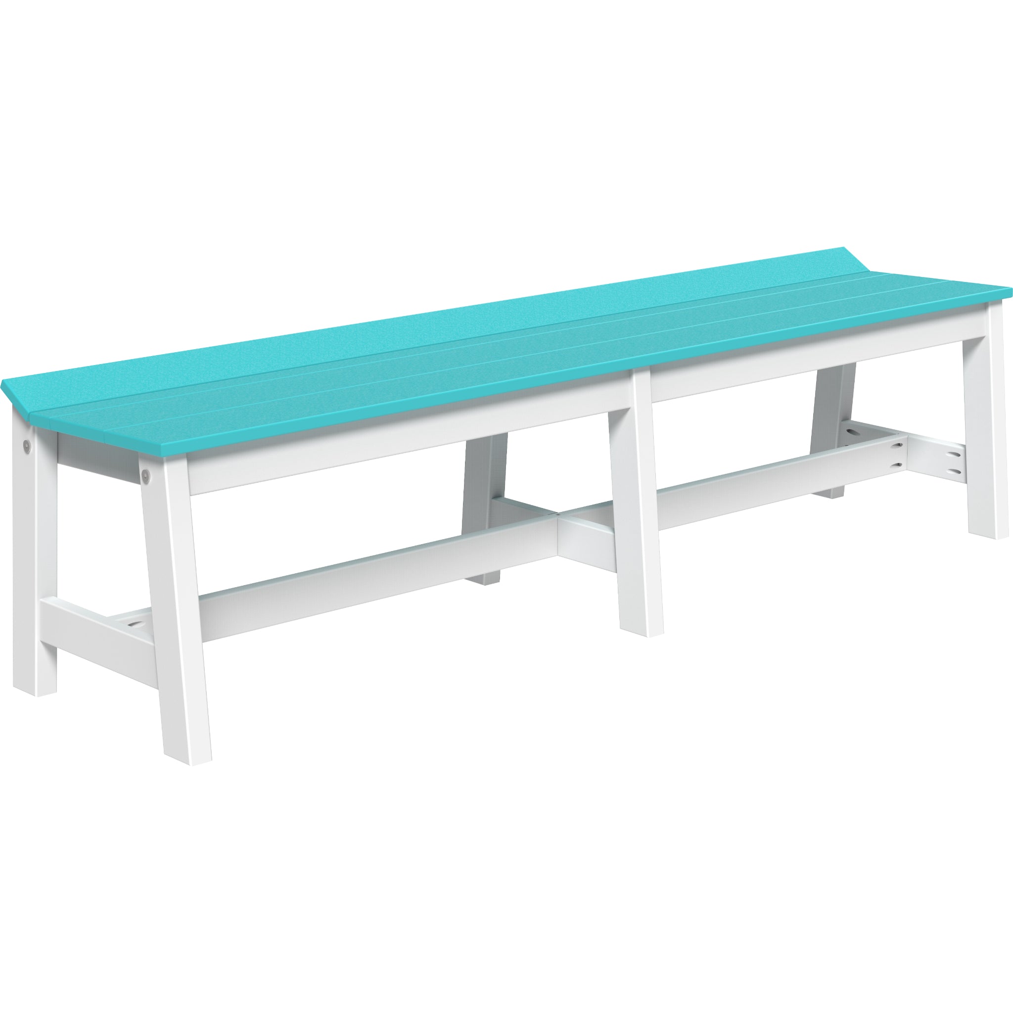 LuxCraft Café Dining Bench – Outdoor Poly 72" Dining Bench (CDB72)