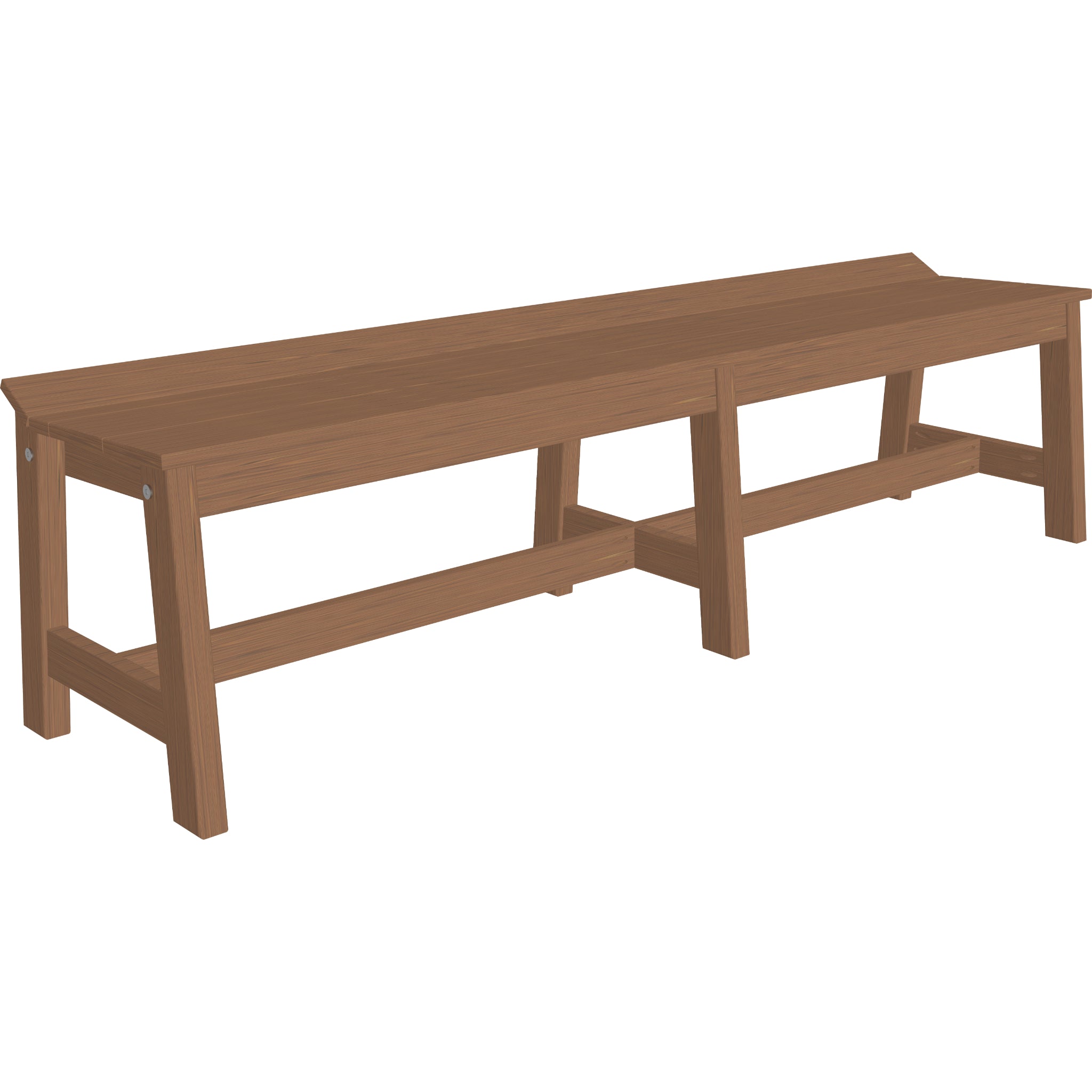 LuxCraft Café Dining Bench – Outdoor Poly 72" Dining Bench (CDB72)