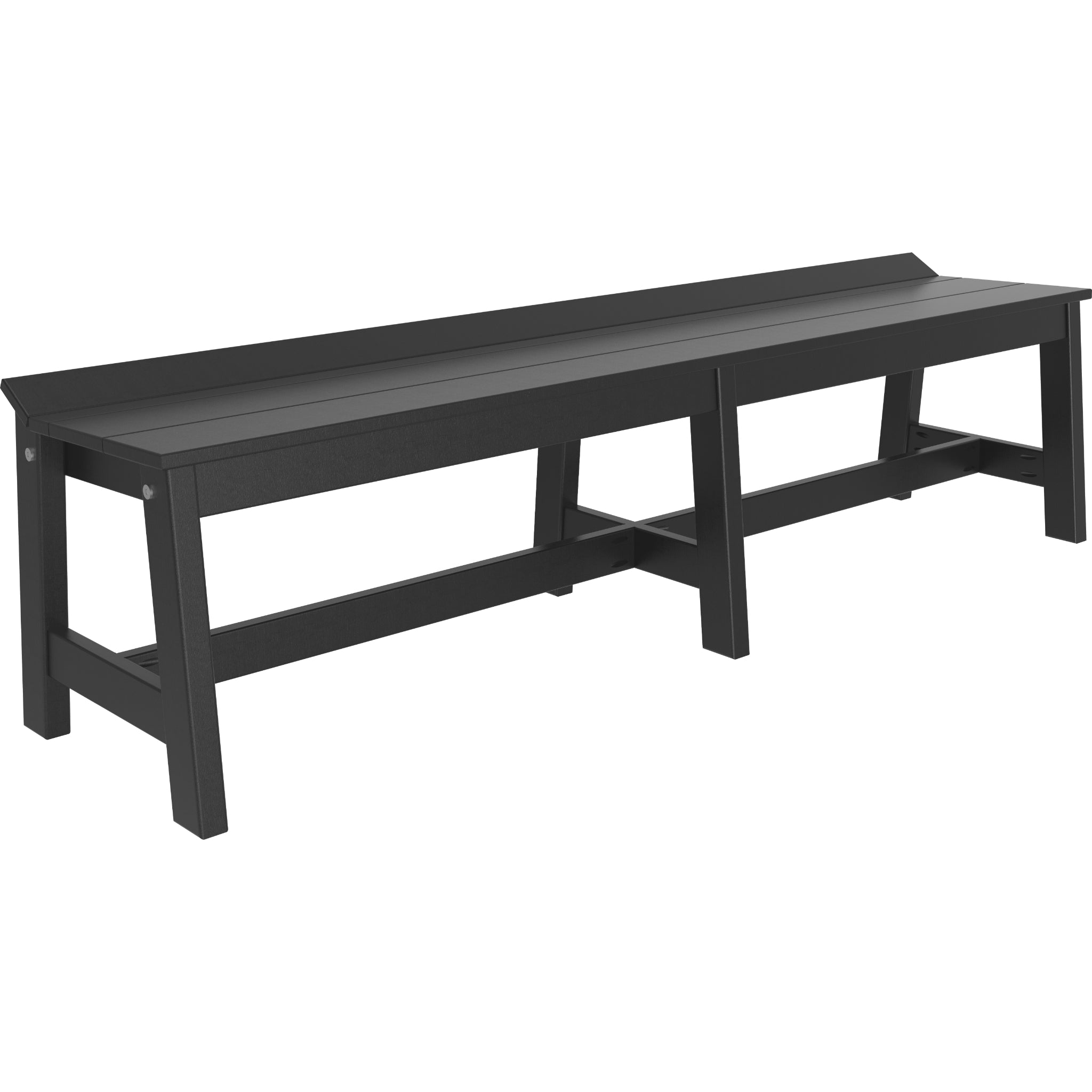 LuxCraft Café Dining Bench – Outdoor Poly 72" Dining Bench (CDB72)