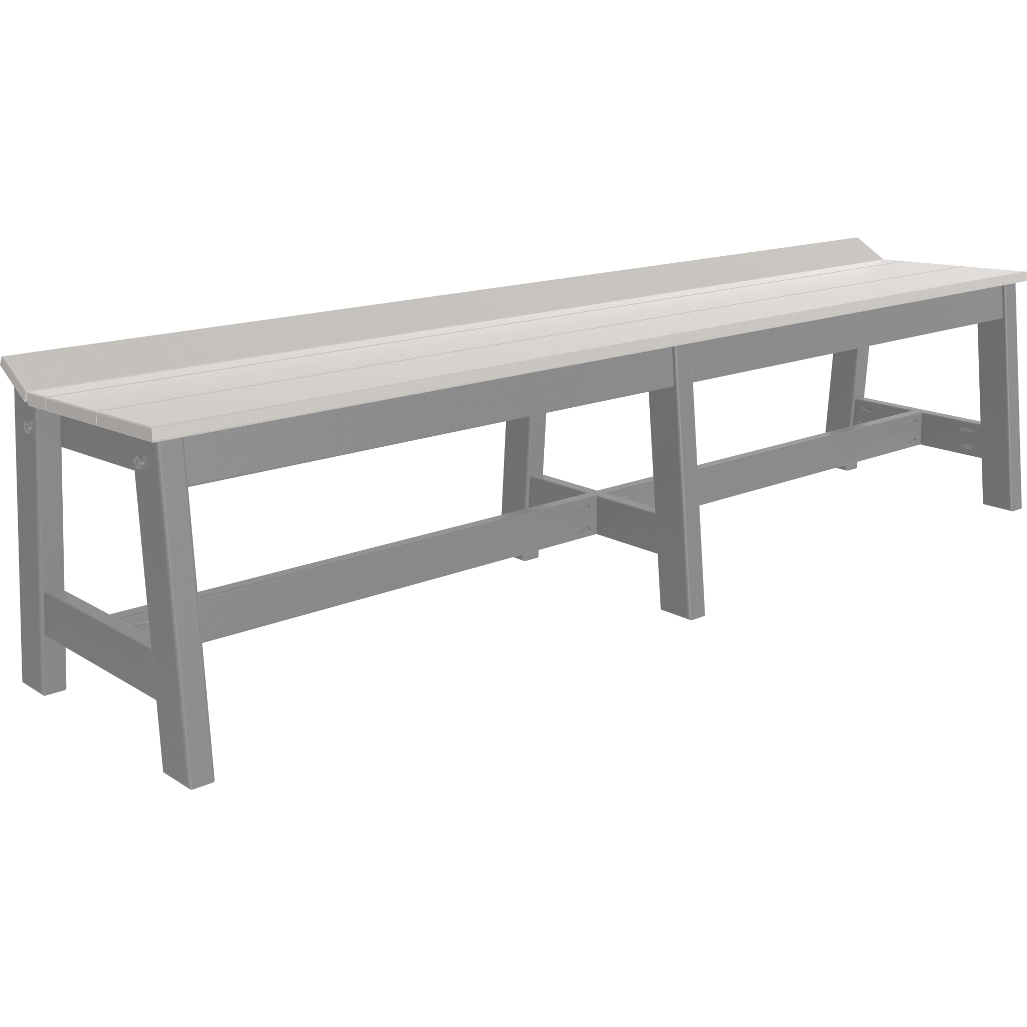 LuxCraft Café Dining Bench – Outdoor Poly 72" Dining Bench (CDB72)