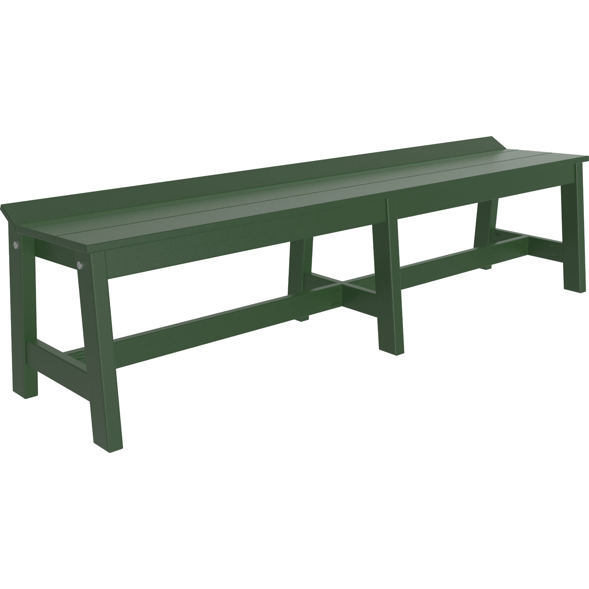 LuxCraft Café Dining Bench – Outdoor Poly 72" Dining Bench (CDB72)
