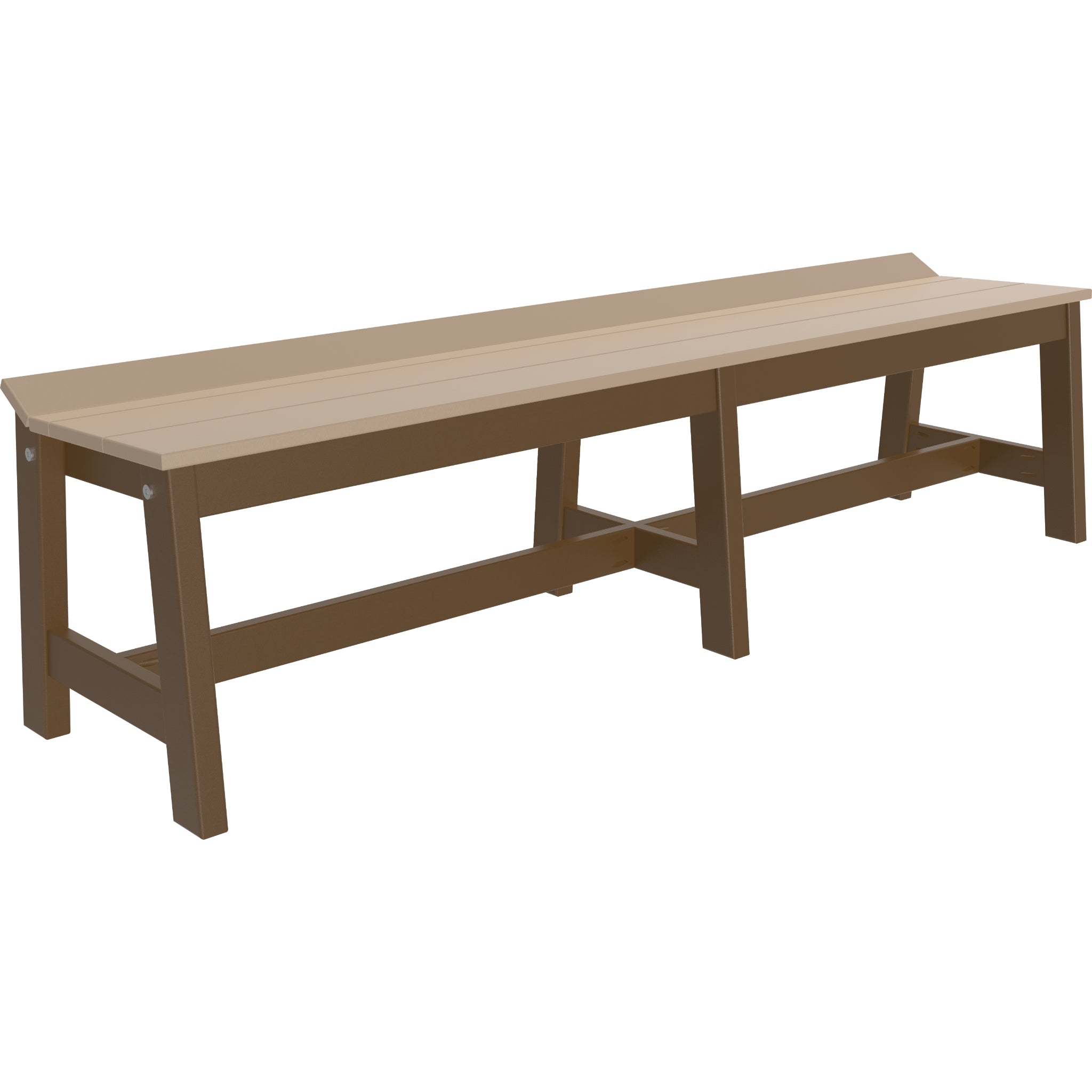 LuxCraft Café Dining Bench – Outdoor Poly 72" Dining Bench (CDB72)