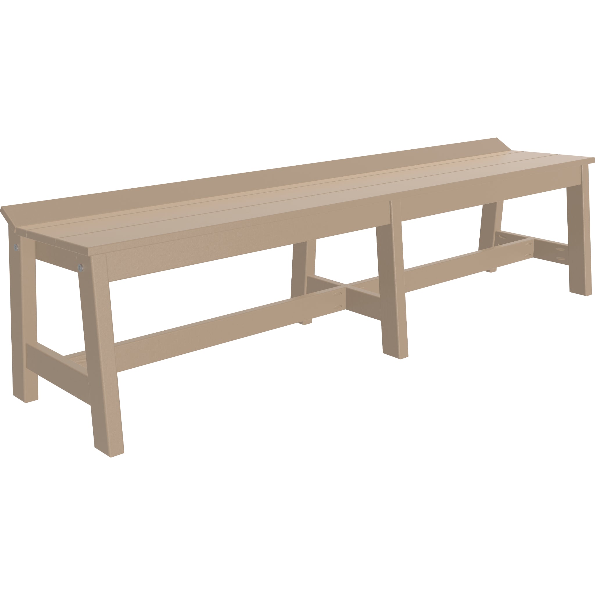 LuxCraft Café Dining Bench – Outdoor Poly 72" Dining Bench (CDB72)