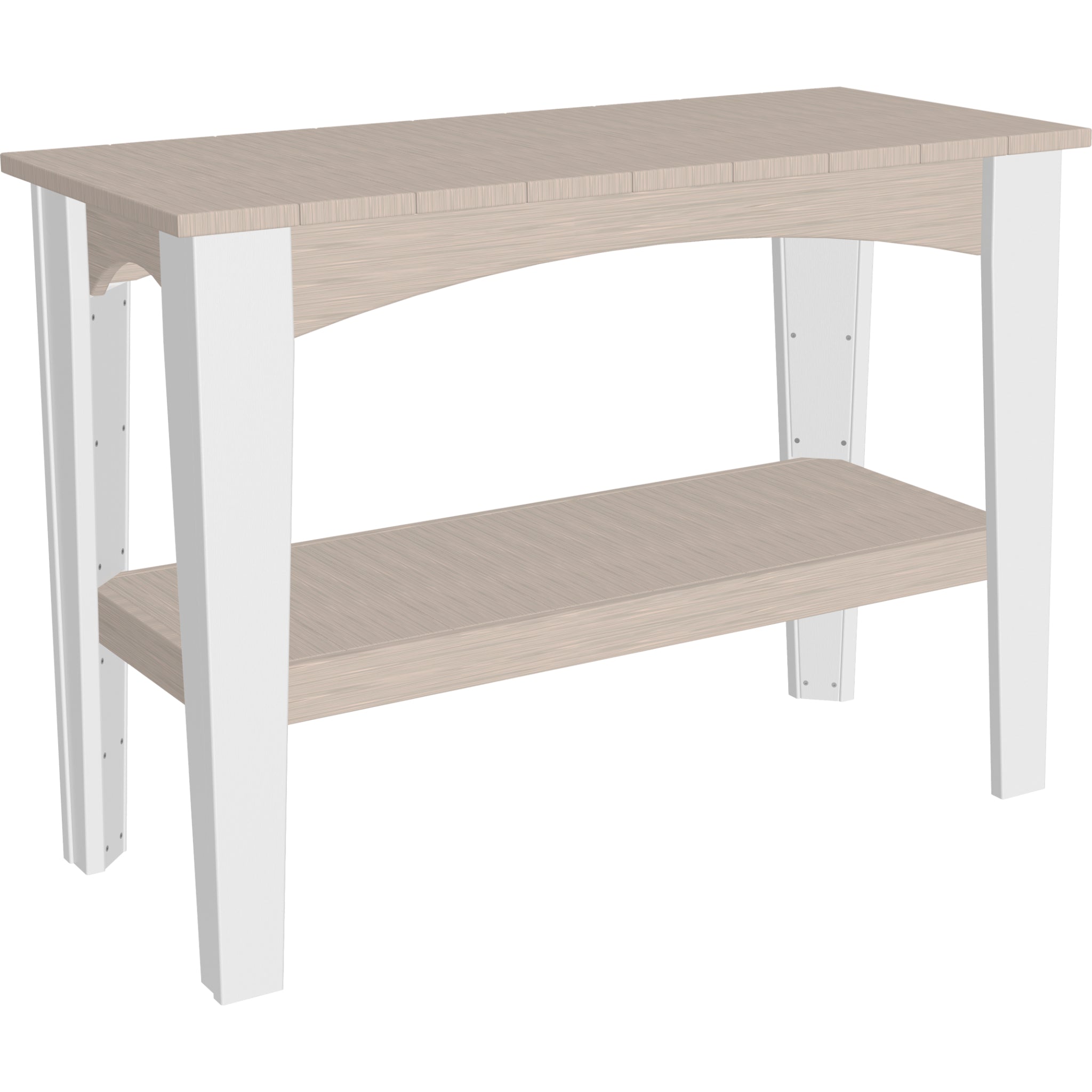 LuxCraft Island Buffet Table – Outdoor Poly Patio Counter Height Table (IBT)