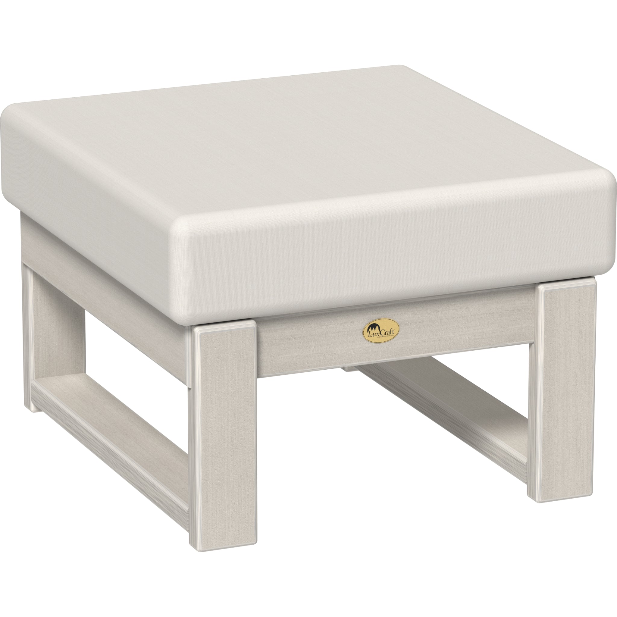 LuxCraft Lanai Deep Seating Ottoman – Outdoor Poly Patio Footrest (LDSO)