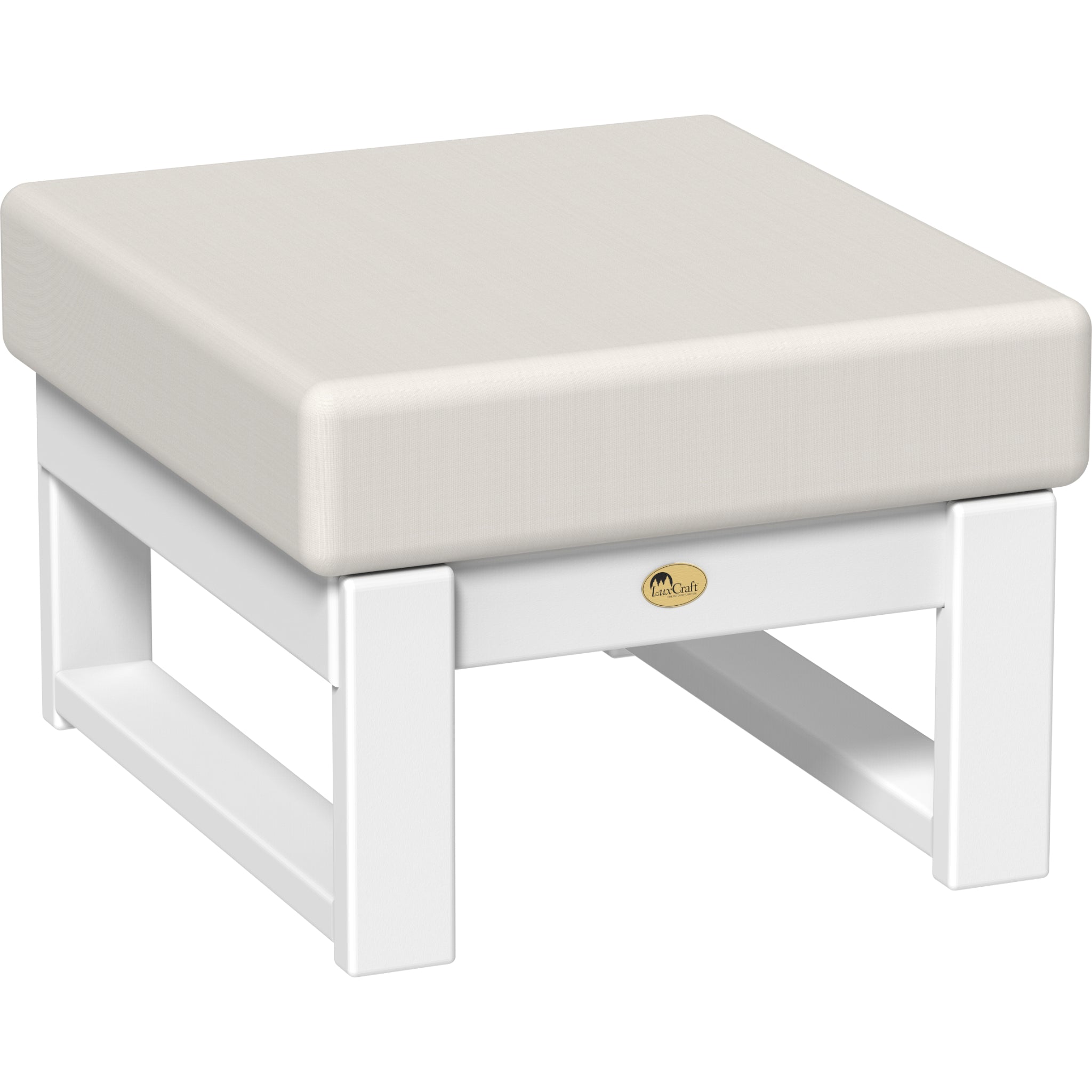 LuxCraft Lanai Deep Seating Ottoman – Outdoor Poly Patio Footrest (LDSO)