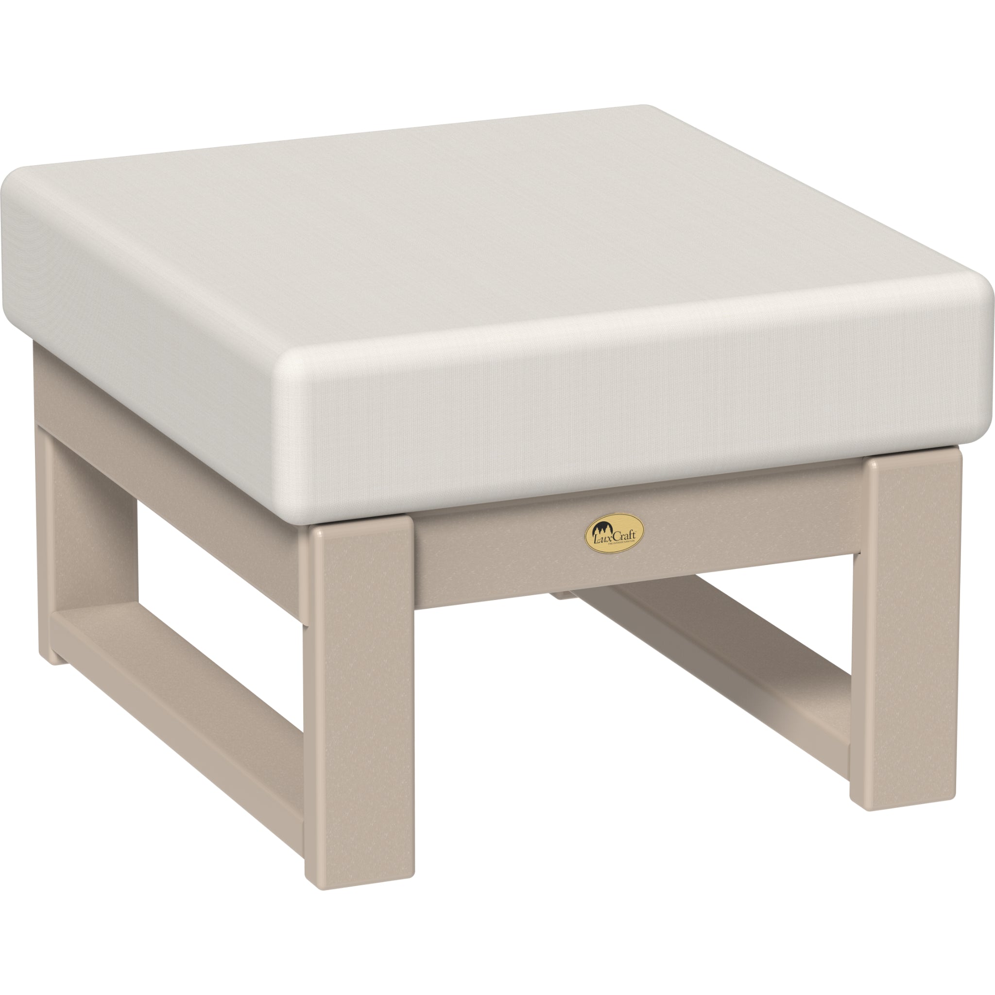 LuxCraft Lanai Deep Seating Ottoman – Outdoor Poly Patio Footrest (LDSO)