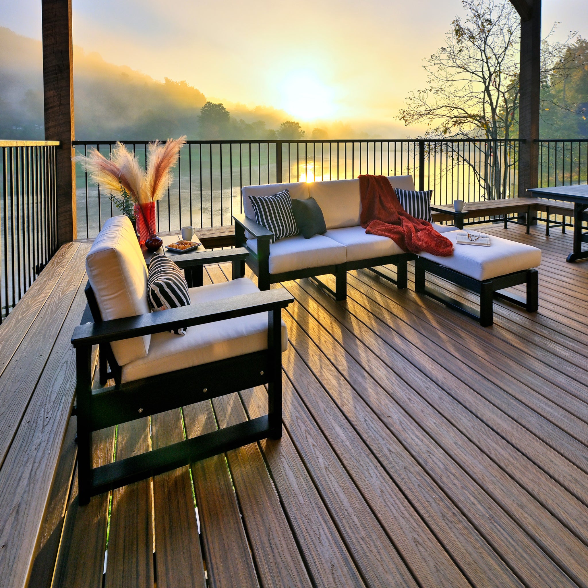 LuxCraft Lanai Deep Seating – Outdoor Poly Patio Lounge Set (LDS)