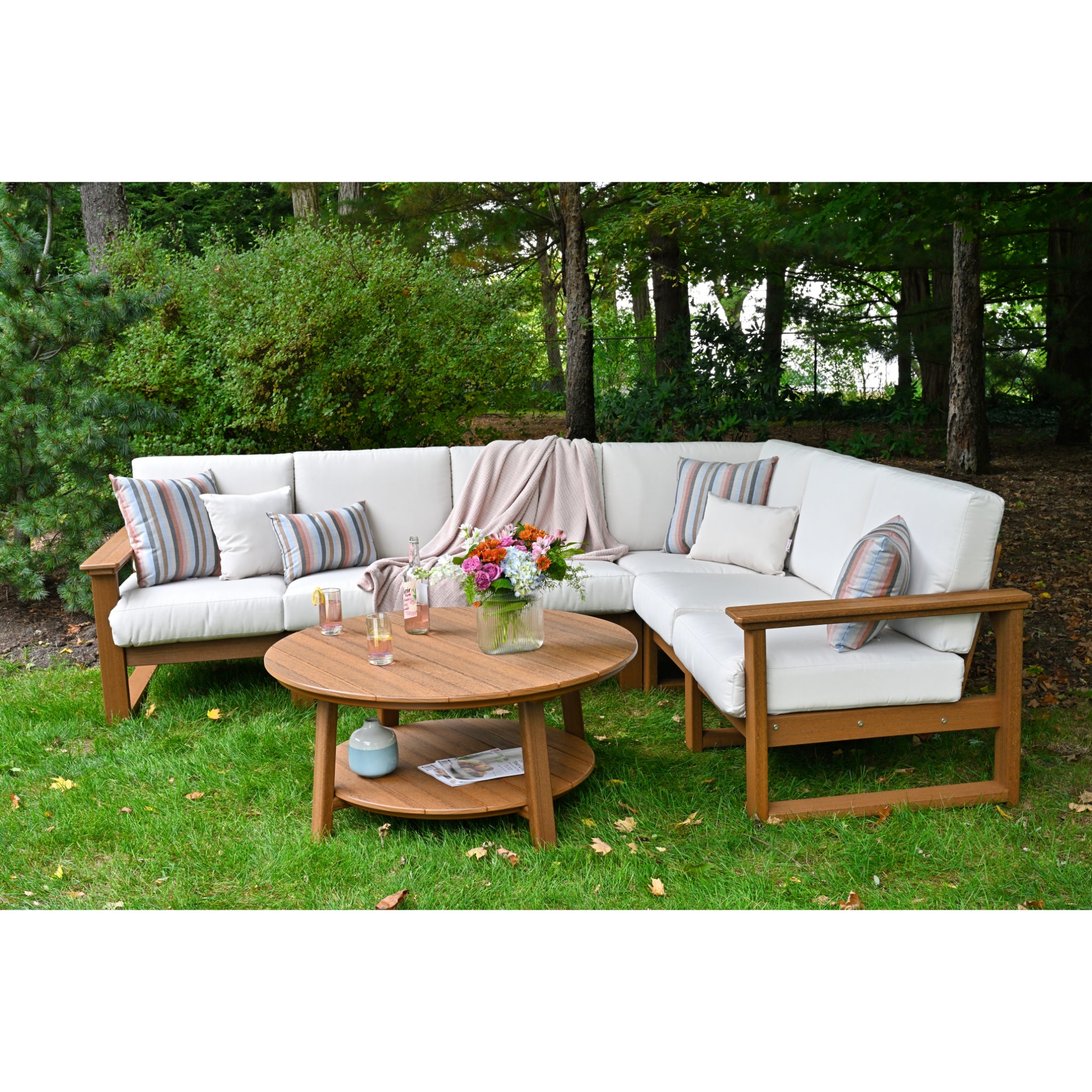 LuxCraft Lanai Deep Seating – Outdoor Poly Patio Lounge Set (LDS)