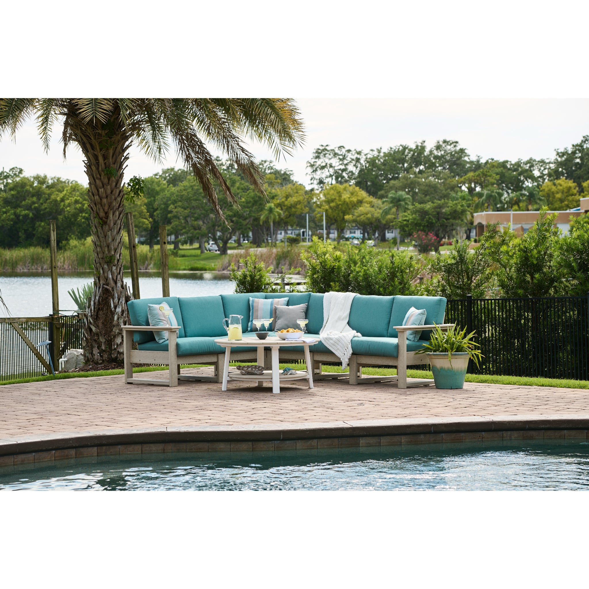 LuxCraft Lanai Deep Seating – Outdoor Poly Patio Lounge Set (LDS)