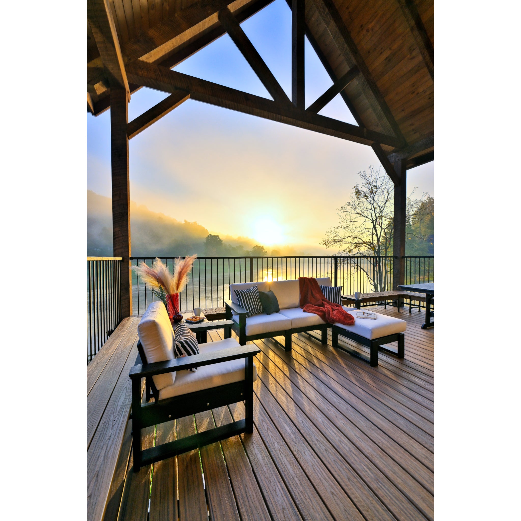LuxCraft Lanai Deep Seating – Outdoor Poly Patio Lounge Set (LDS)