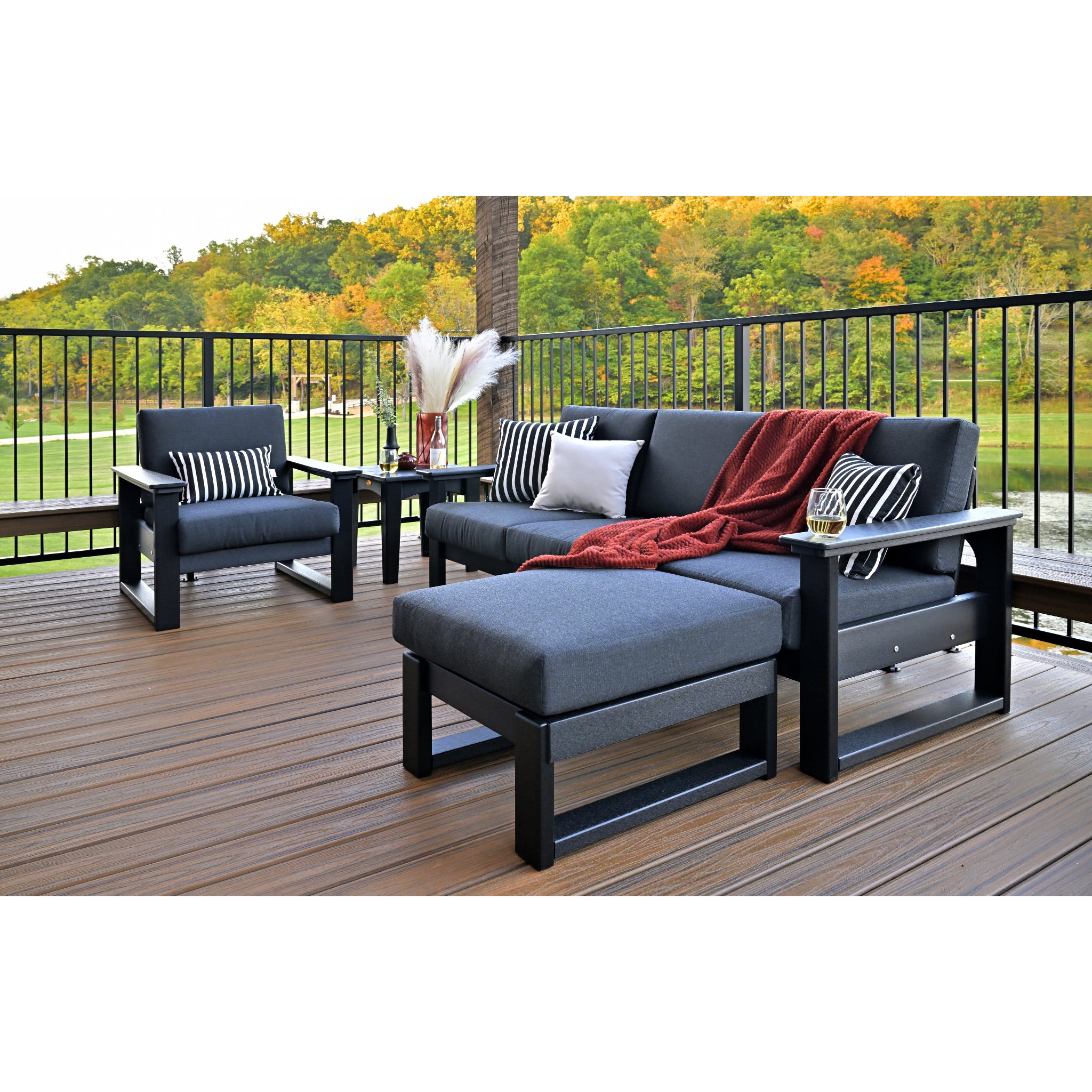 LuxCraft Lanai Deep Seating – Outdoor Poly Patio Lounge Set (LDS)