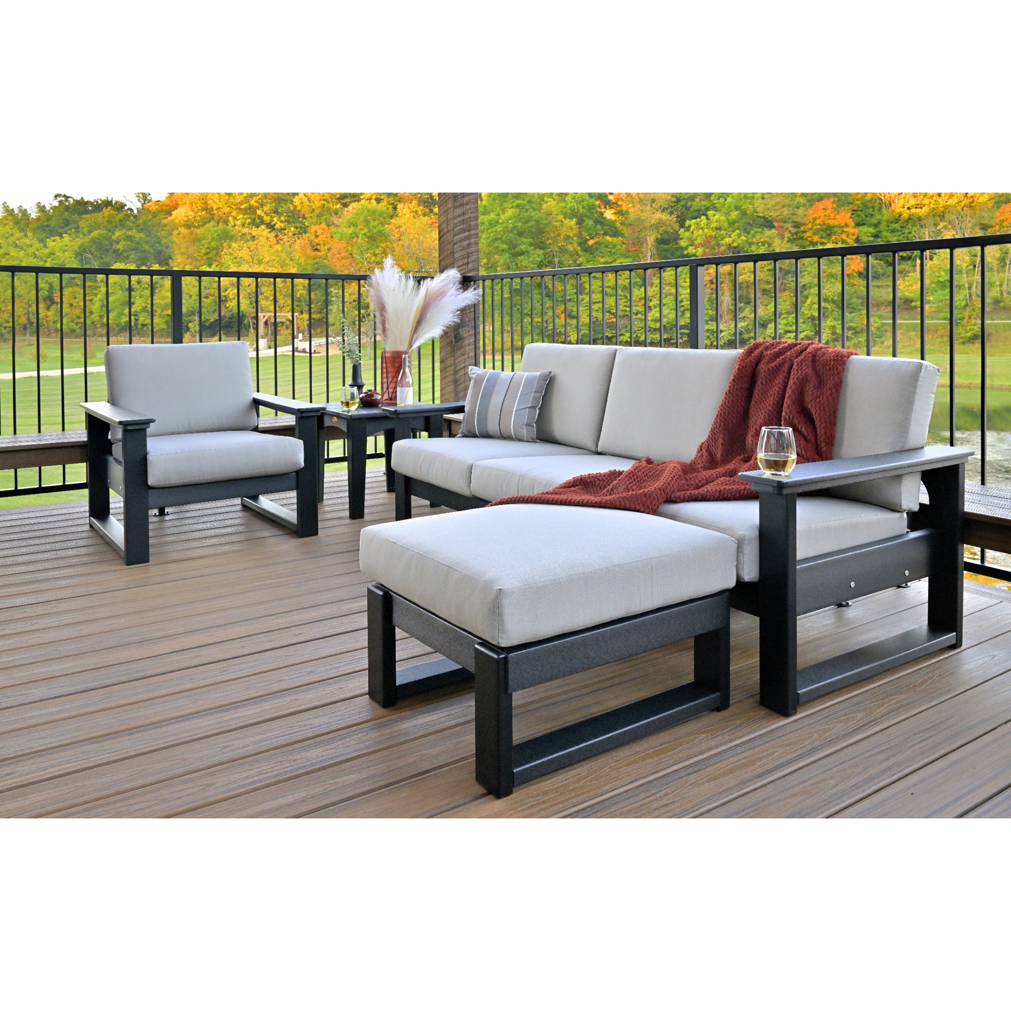 LuxCraft Lanai Deep Seating – Outdoor Poly Patio Lounge Set (LDS)