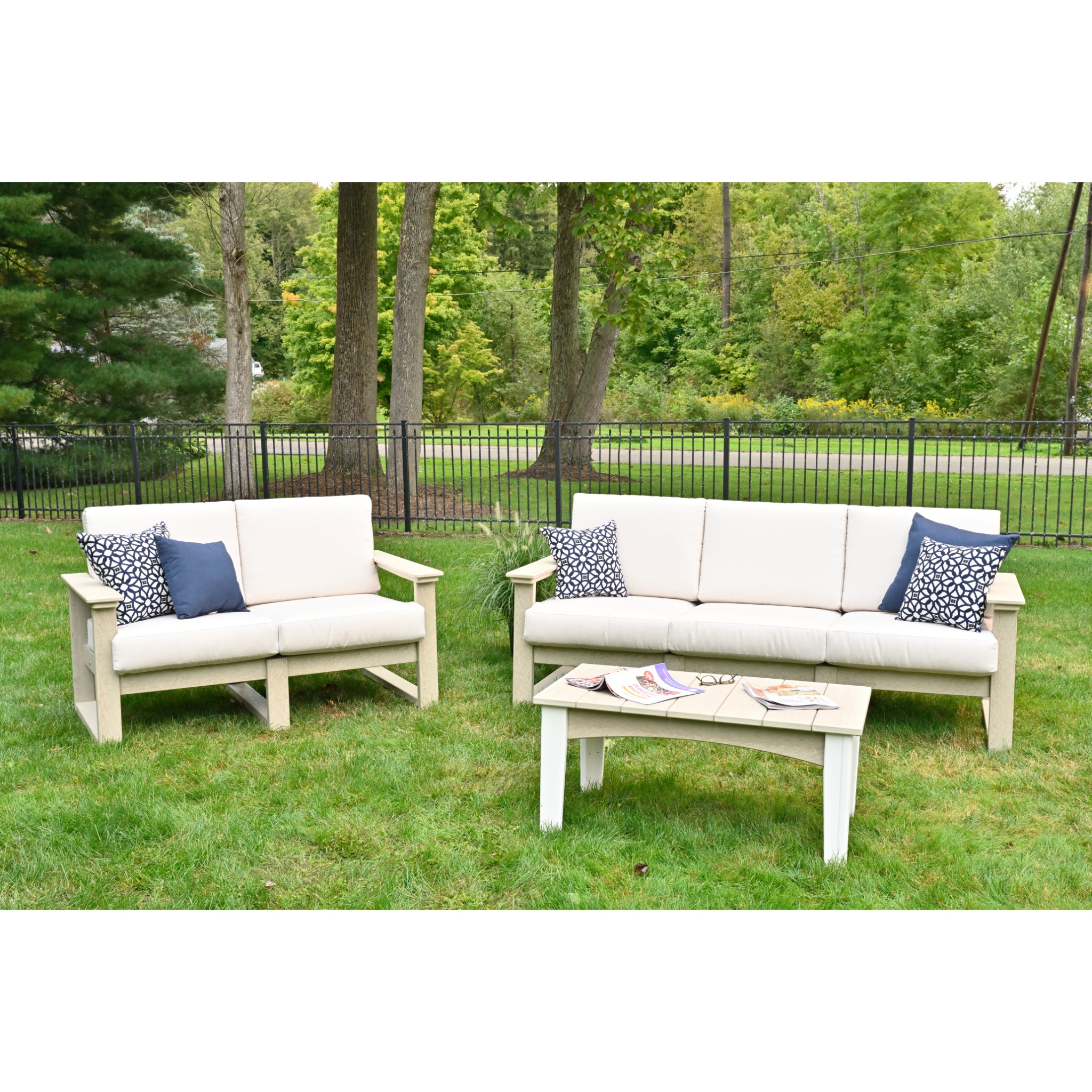 LuxCraft Lanai Deep Seating – Outdoor Poly Patio Lounge Set (LDS)