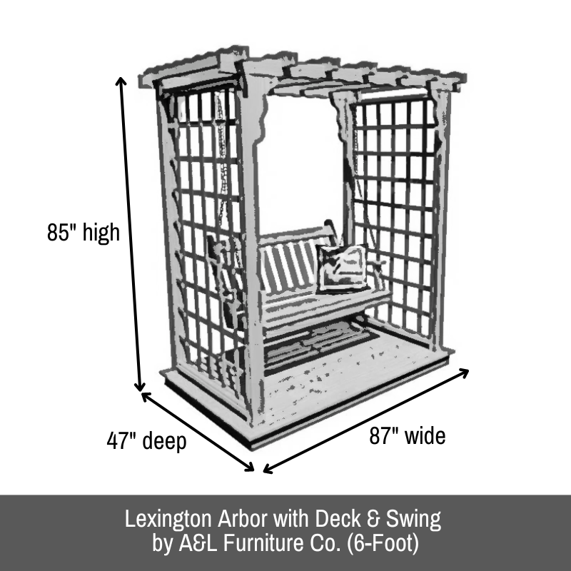 Lexington Arbor with Deck & Swing