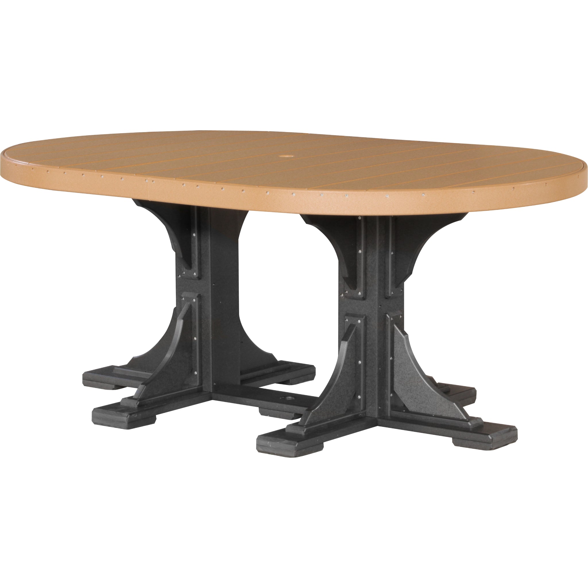 LuxCraft 4′ x 6′ Oval Table – Outdoor Poly Patio Dining Table (P46OT)