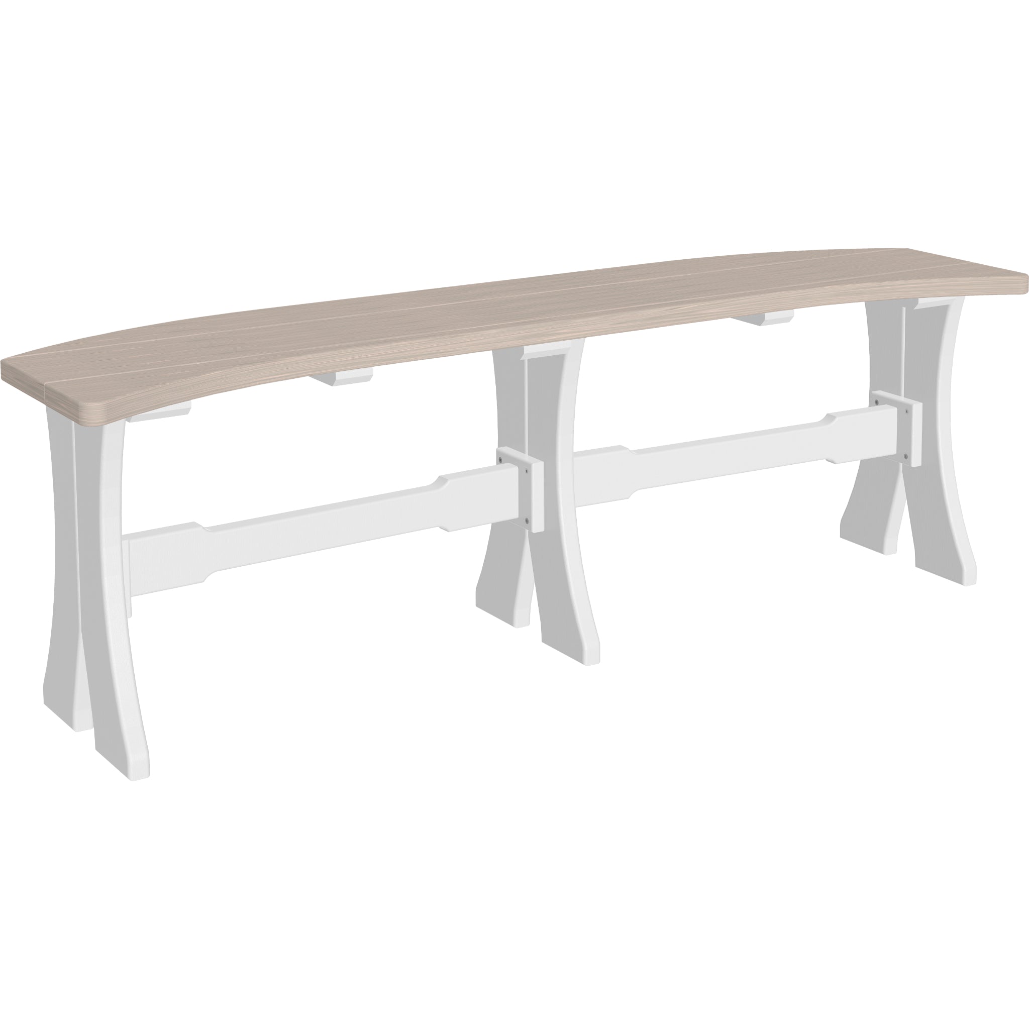 LuxCraft 52″ Table Bench – Outdoor Poly Patio Bench (P52TB)
