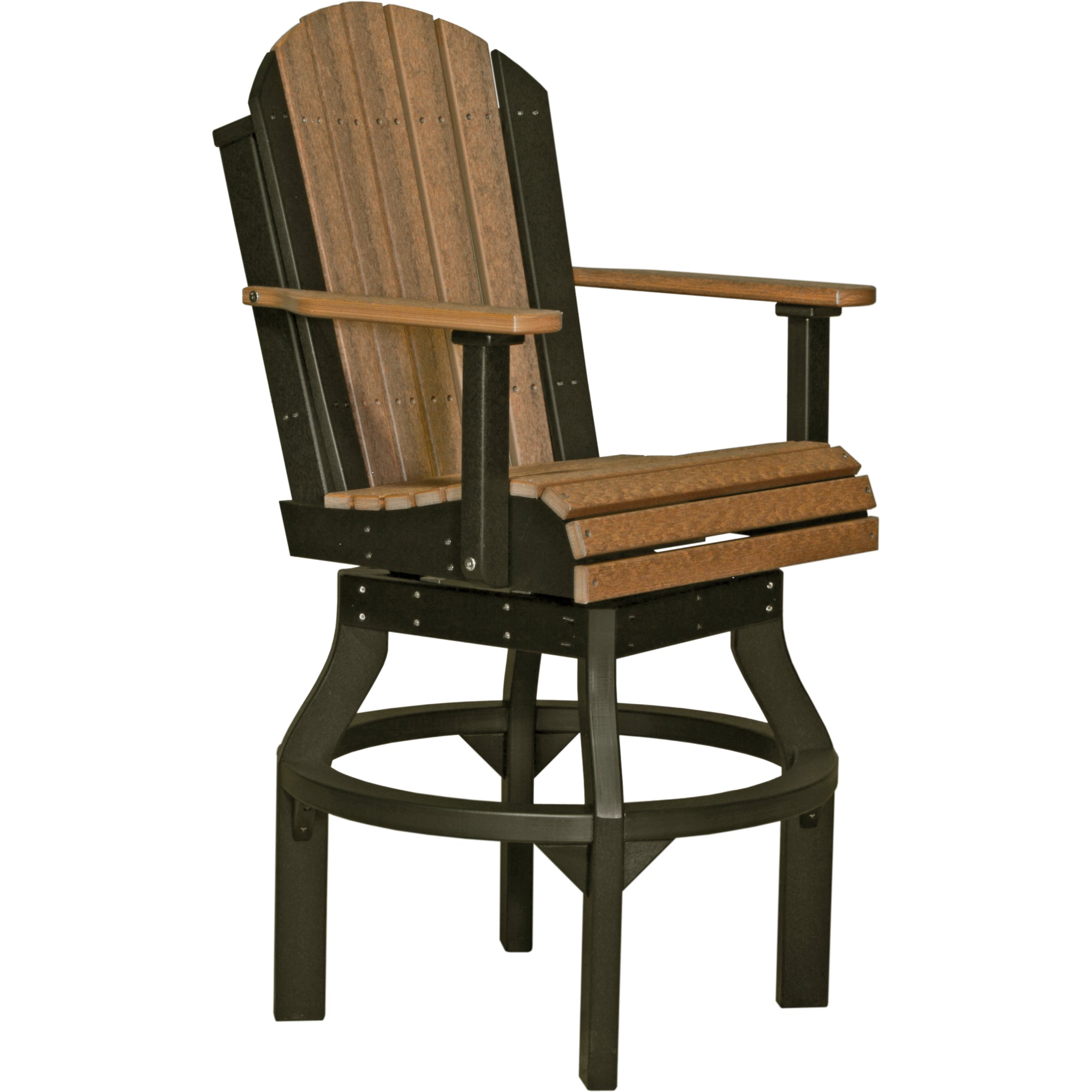 LuxCraft Adirondack Swivel Chair – Outdoor Poly Swivel Bar Chair (PASC)