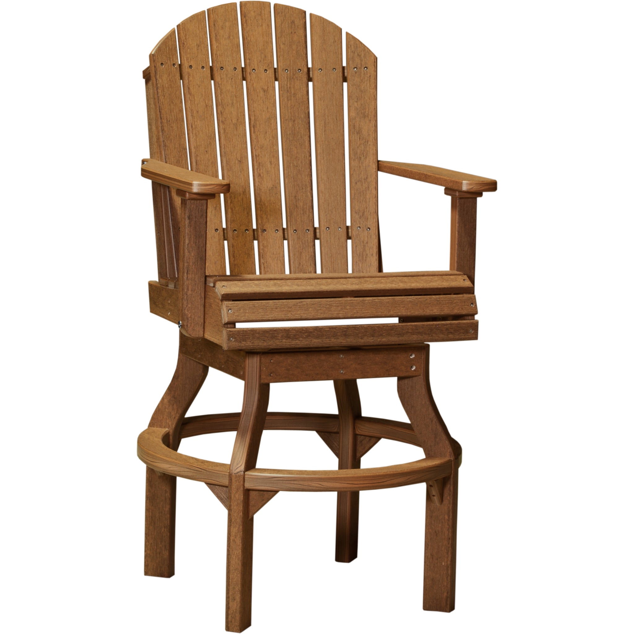 LuxCraft Adirondack Swivel Chair – Outdoor Poly Swivel Bar Chair (PASC)
