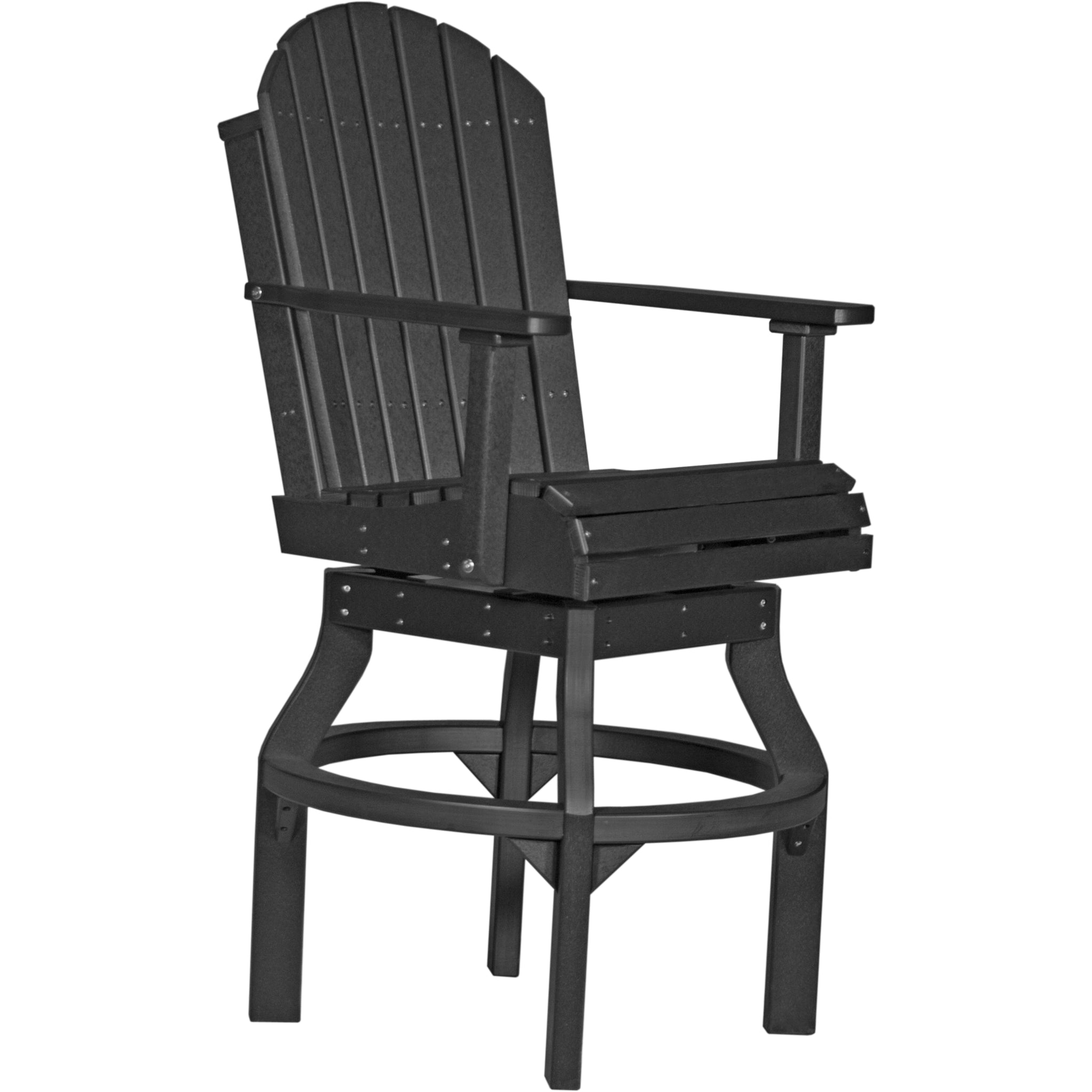 LuxCraft Adirondack Swivel Chair – Outdoor Poly Swivel Bar Chair (PASC)
