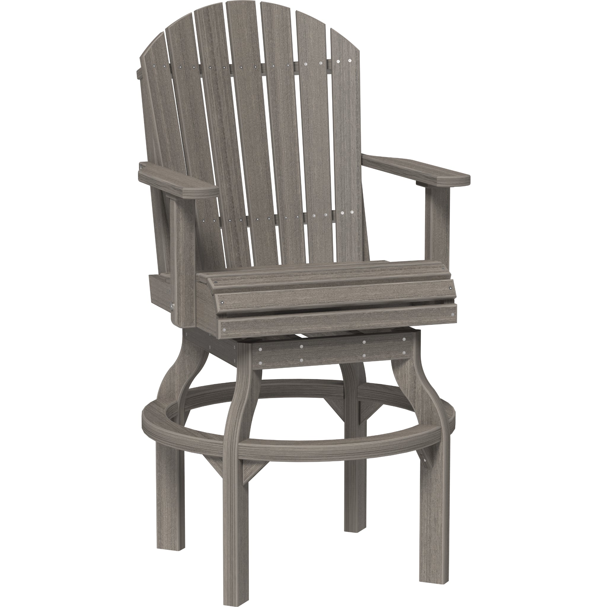 LuxCraft Adirondack Swivel Chair – Outdoor Poly Swivel Bar Chair (PASC)