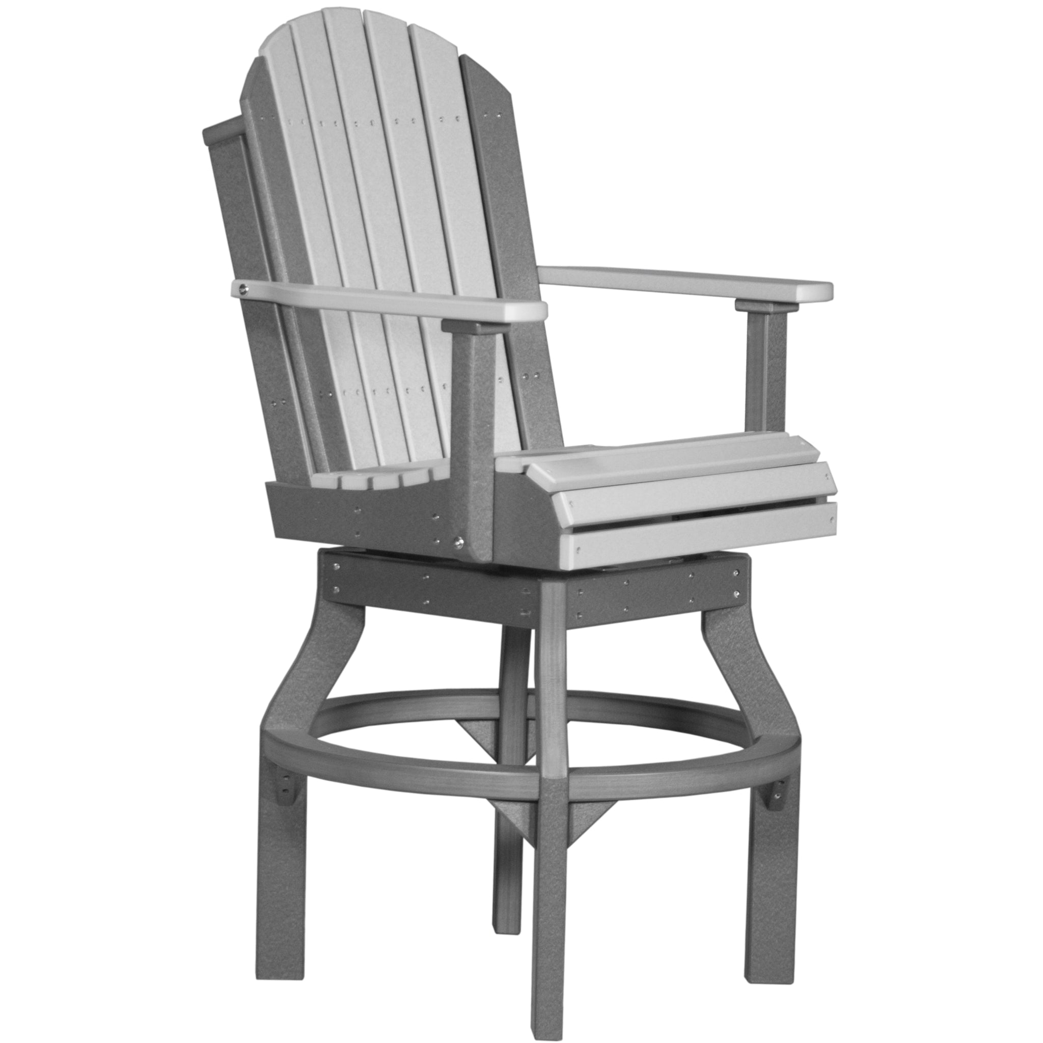 LuxCraft Adirondack Swivel Chair – Outdoor Poly Swivel Bar Chair (PASC)