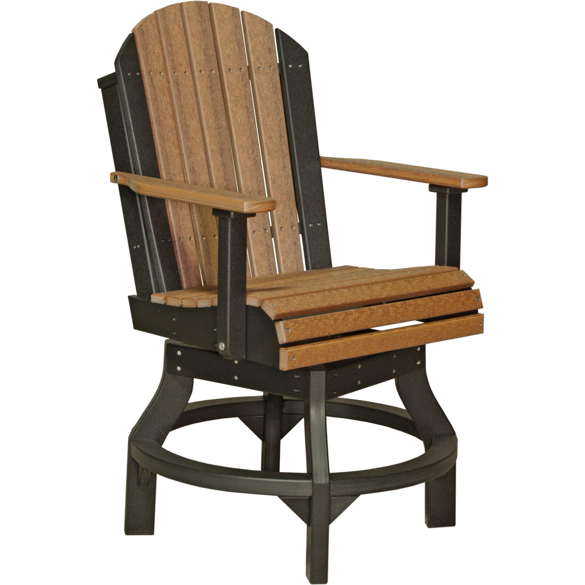LuxCraft Adirondack Swivel Chair – Outdoor Poly Counter Height Swivel Chair (PASC)