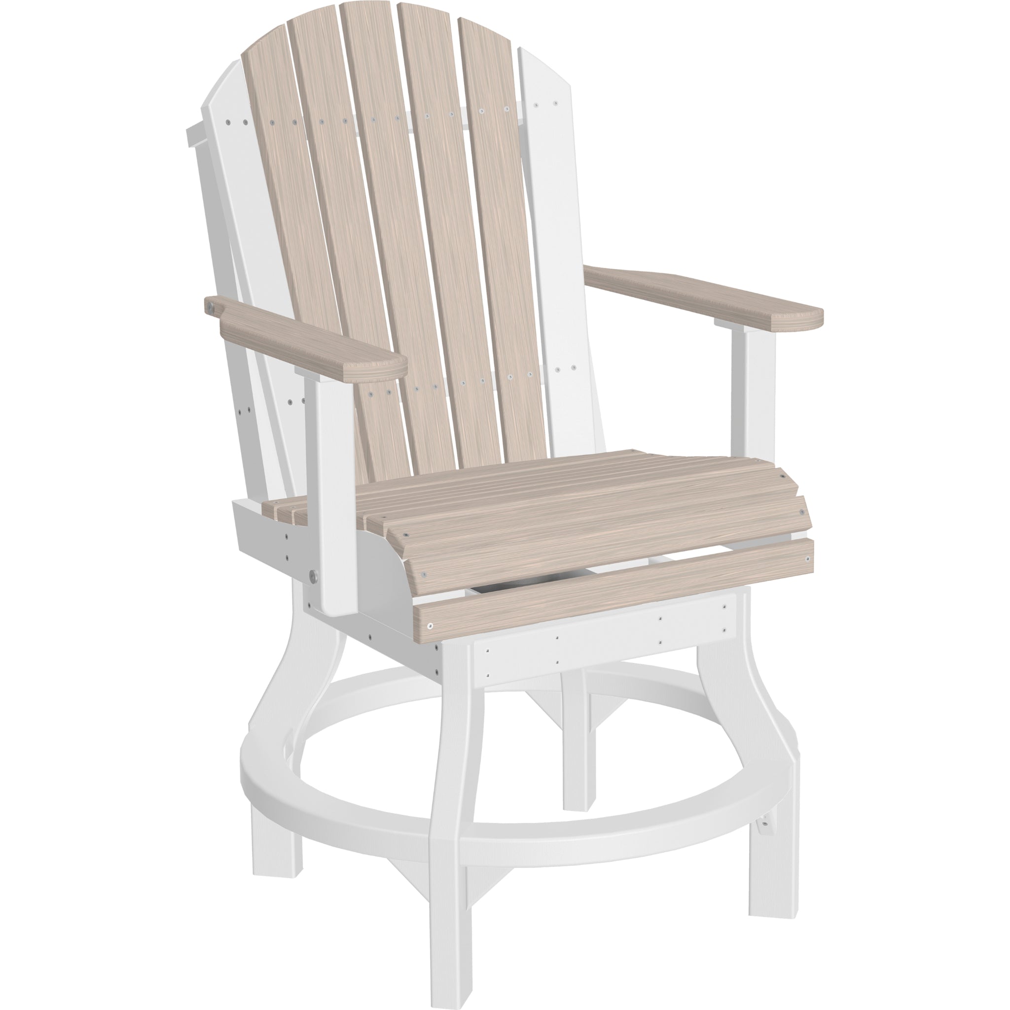 LuxCraft Adirondack Swivel Chair – Outdoor Poly Counter Height Swivel Chair (PASC)