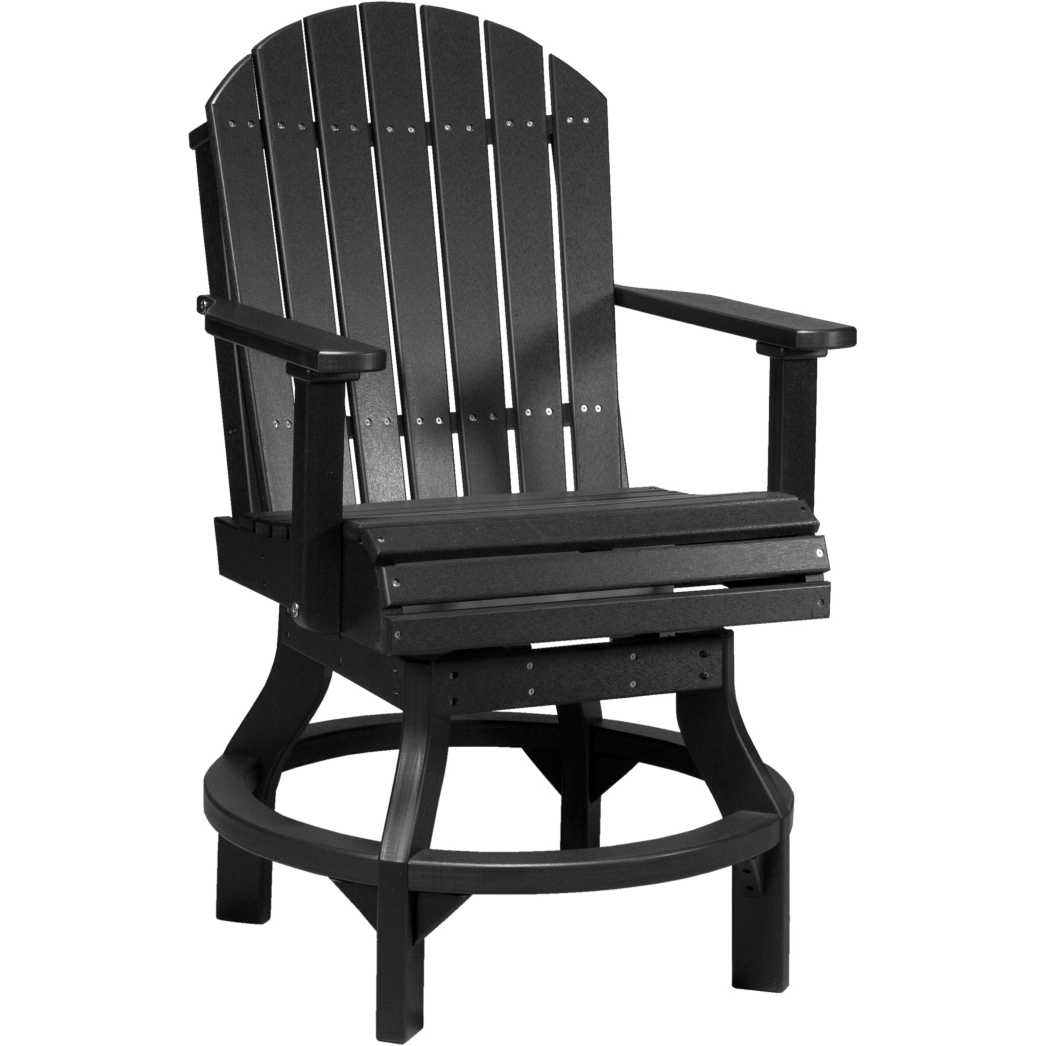 LuxCraft Adirondack Swivel Chair – Outdoor Poly Counter Height Swivel Chair (PASC)