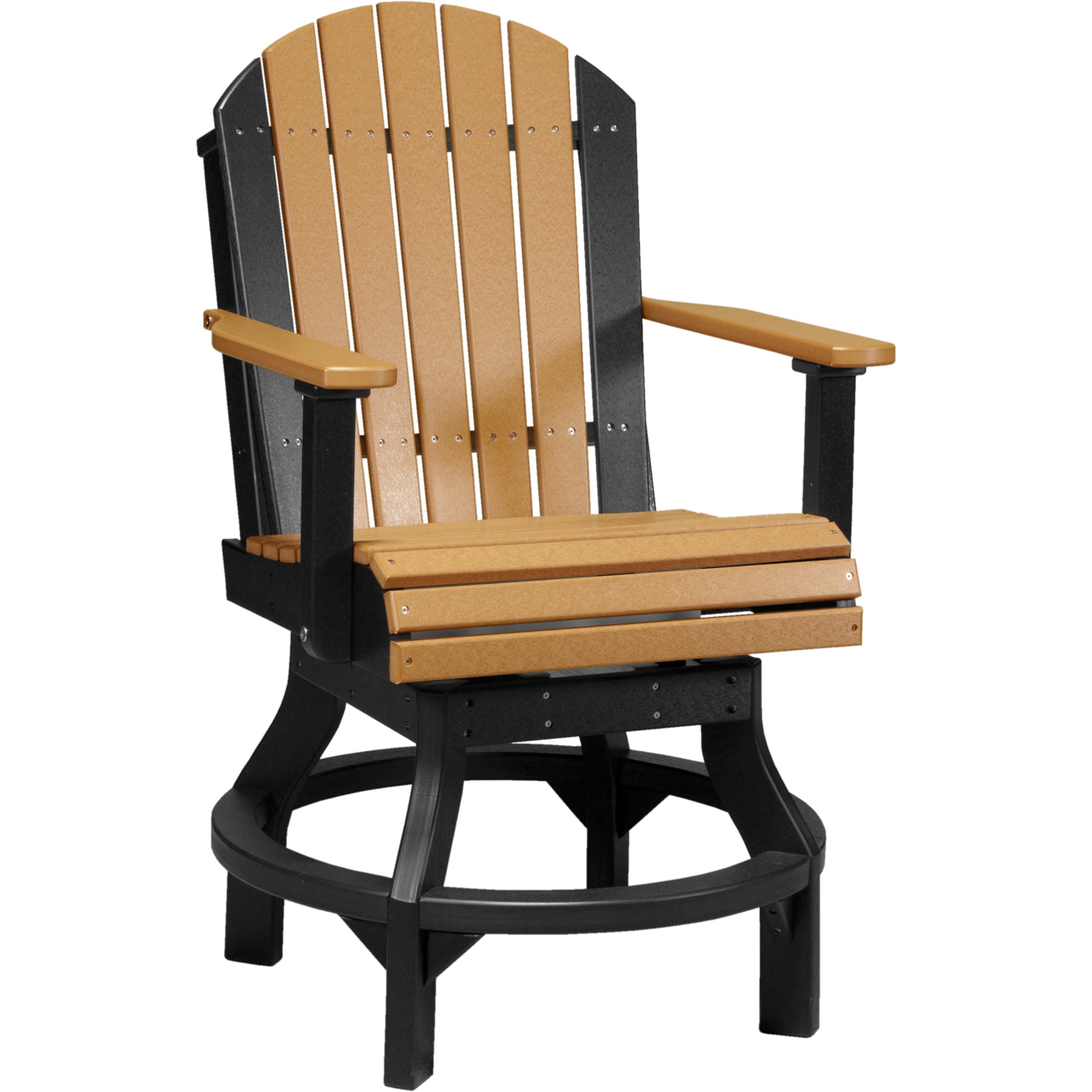 LuxCraft Adirondack Swivel Chair – Outdoor Poly Counter Height Swivel Chair (PASC)
