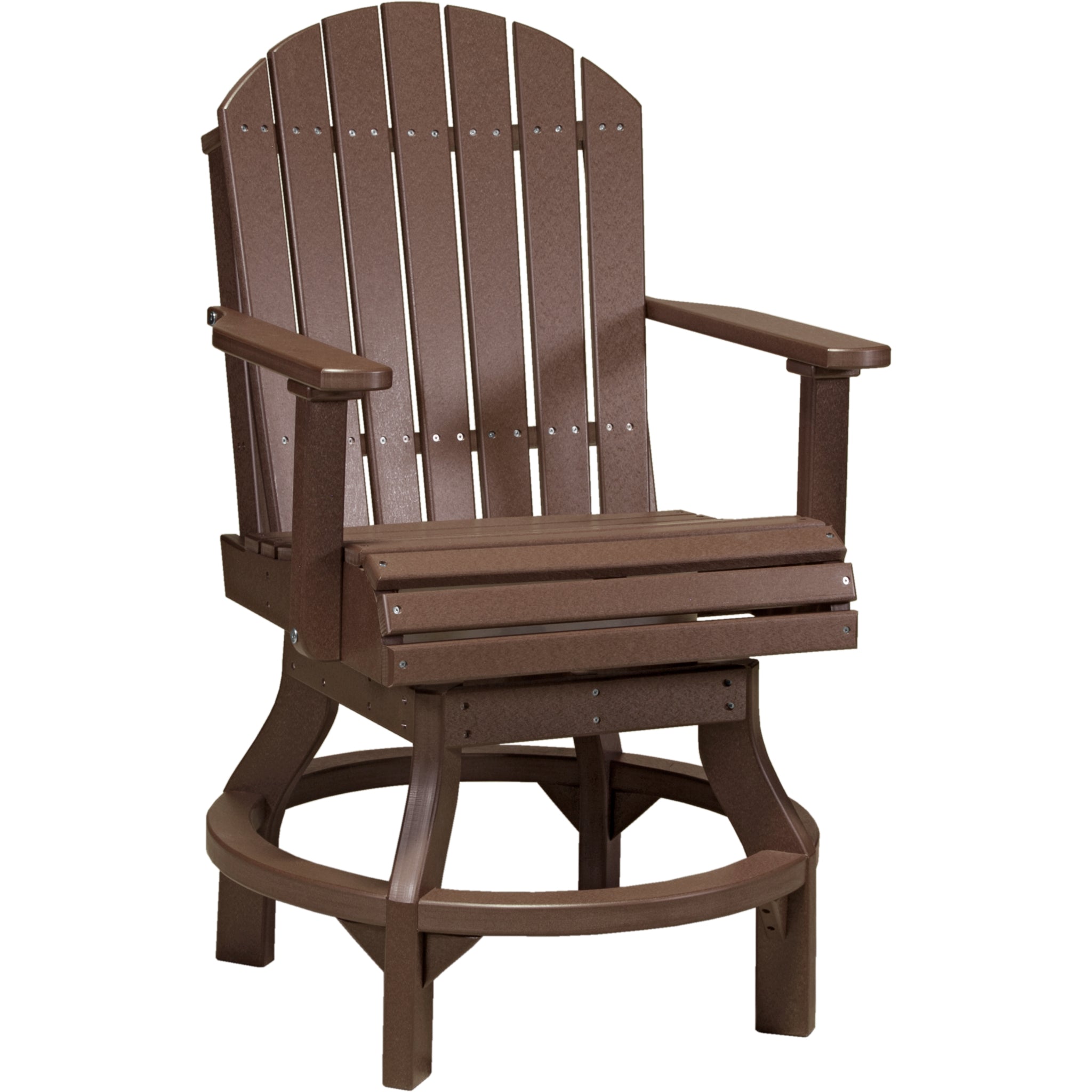 LuxCraft Adirondack Swivel Chair – Outdoor Poly Counter Height Swivel Chair (PASC)