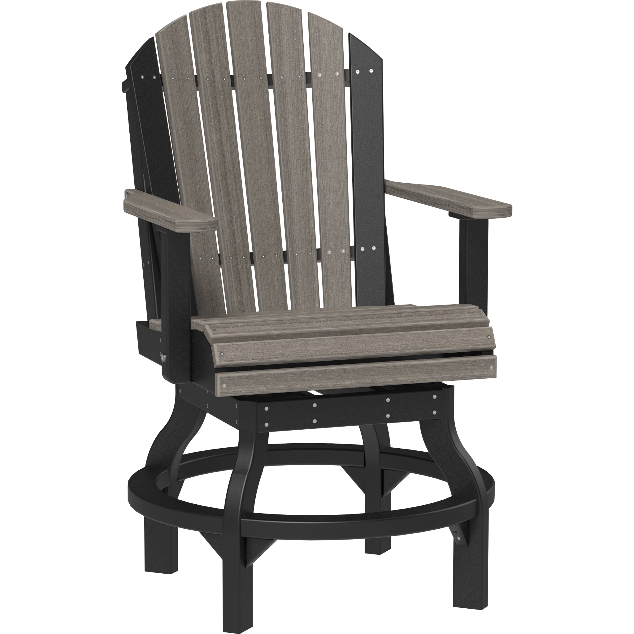 LuxCraft Adirondack Swivel Chair – Outdoor Poly Counter Height Swivel Chair (PASC)