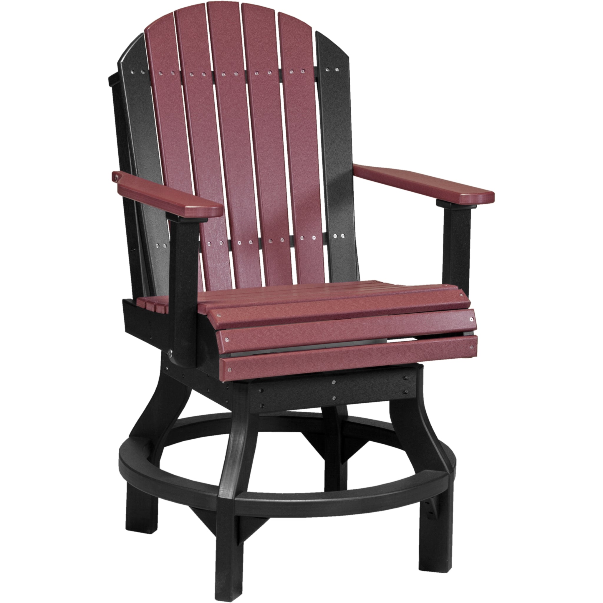 LuxCraft Adirondack Swivel Chair – Outdoor Poly Counter Height Swivel Chair (PASC)