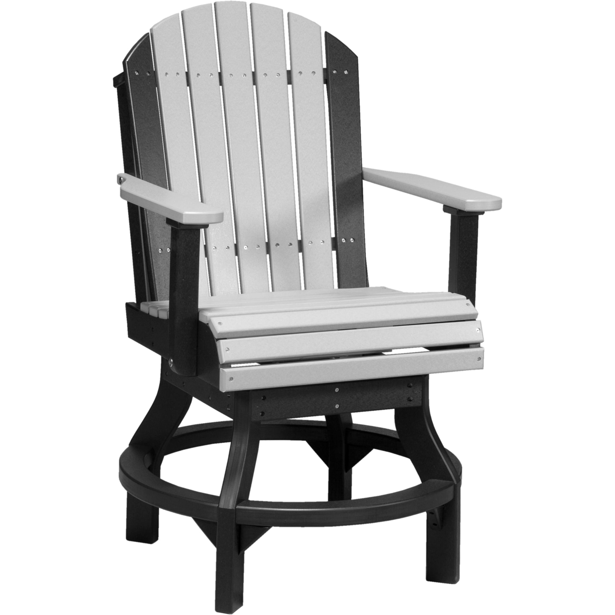 LuxCraft Adirondack Swivel Chair – Outdoor Poly Counter Height Swivel Chair (PASC)