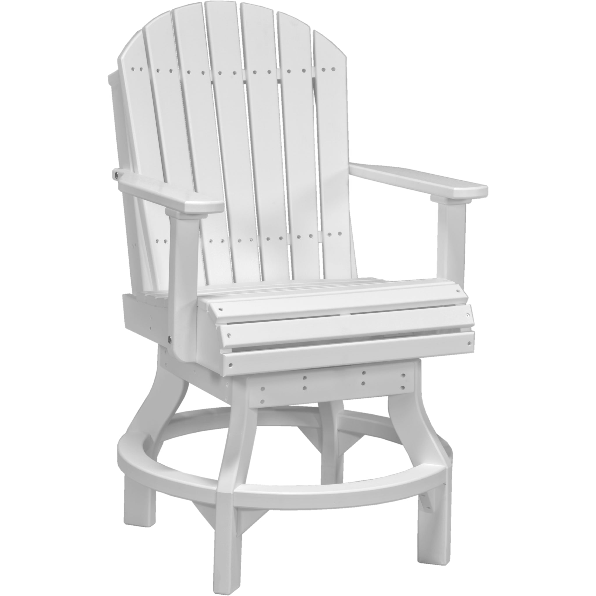 LuxCraft Adirondack Swivel Chair – Outdoor Poly Counter Height Swivel Chair (PASC)