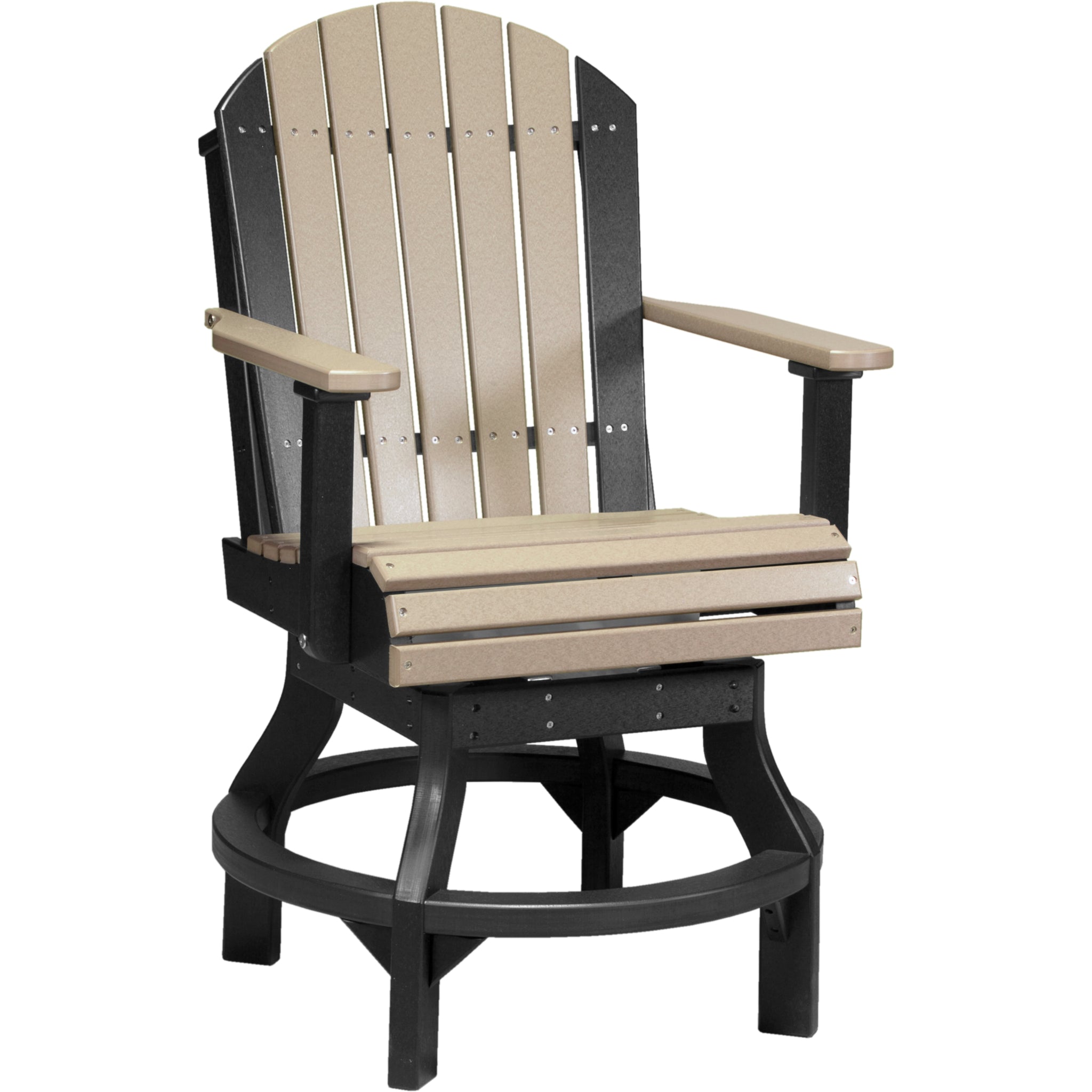 LuxCraft Adirondack Swivel Chair – Outdoor Poly Counter Height Swivel Chair (PASC)