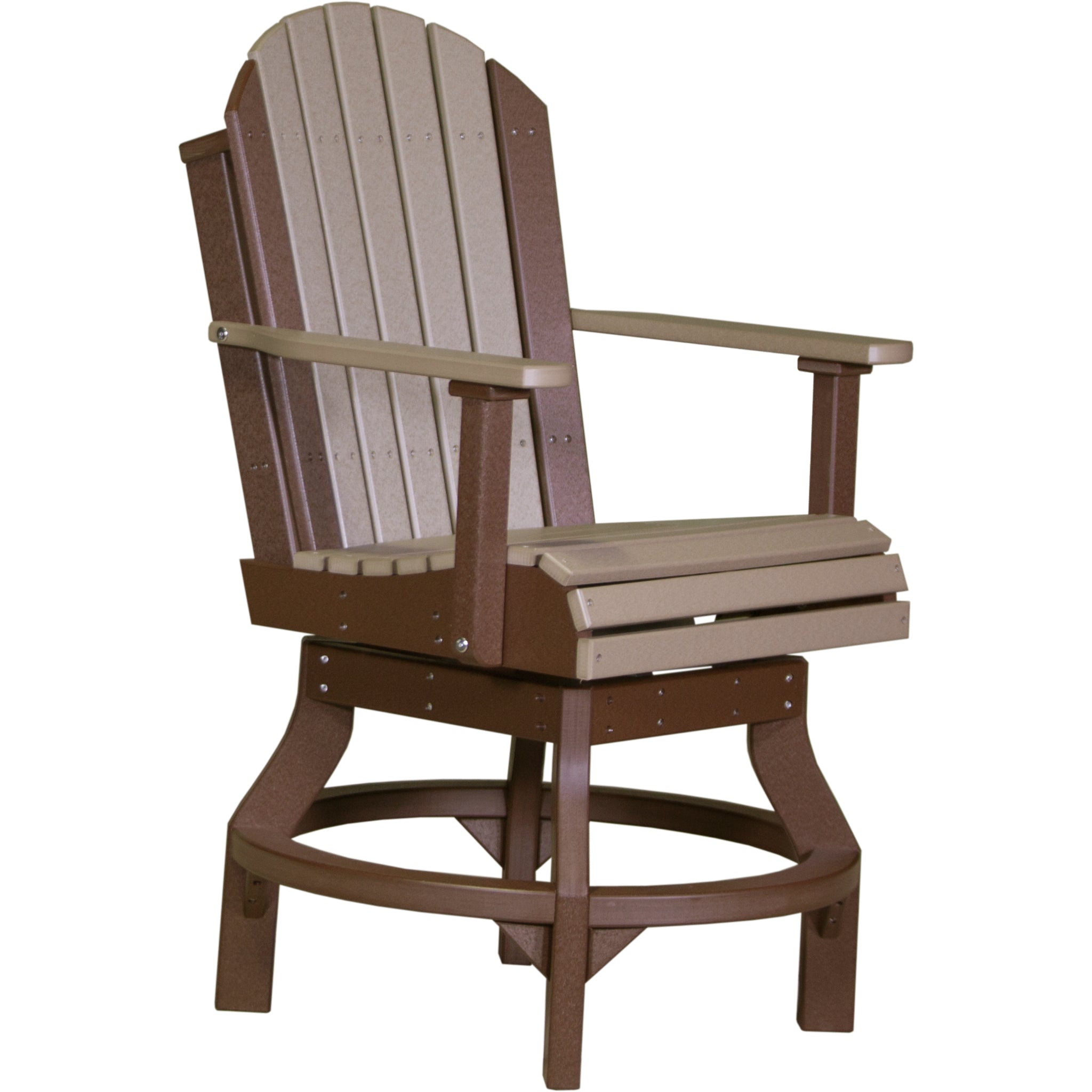 LuxCraft Adirondack Swivel Chair – Outdoor Poly Counter Height Swivel Chair (PASC)