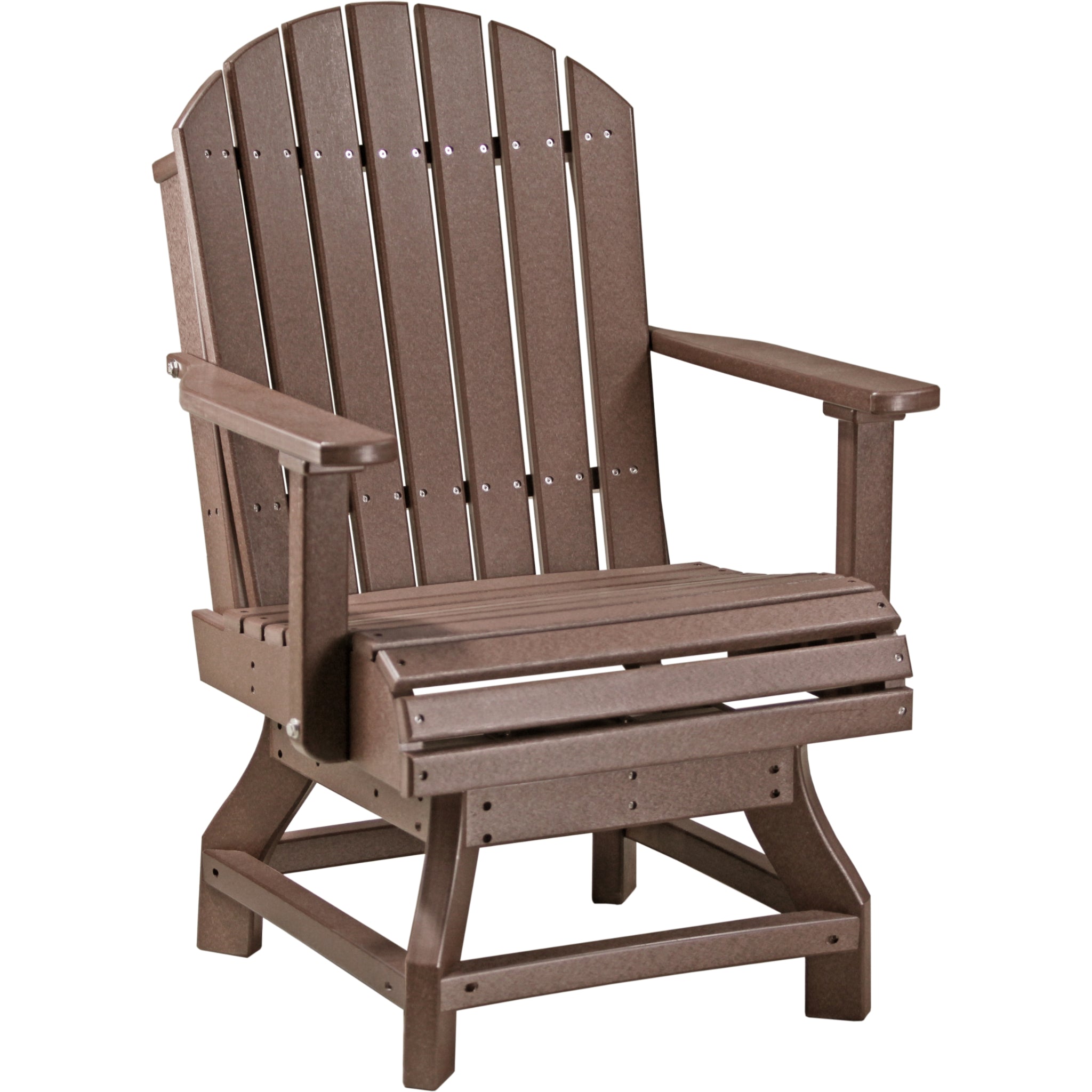 LuxCraft Adirondack Swivel Chair – Outdoor Poly Swivel Dining Chair (PASC)
