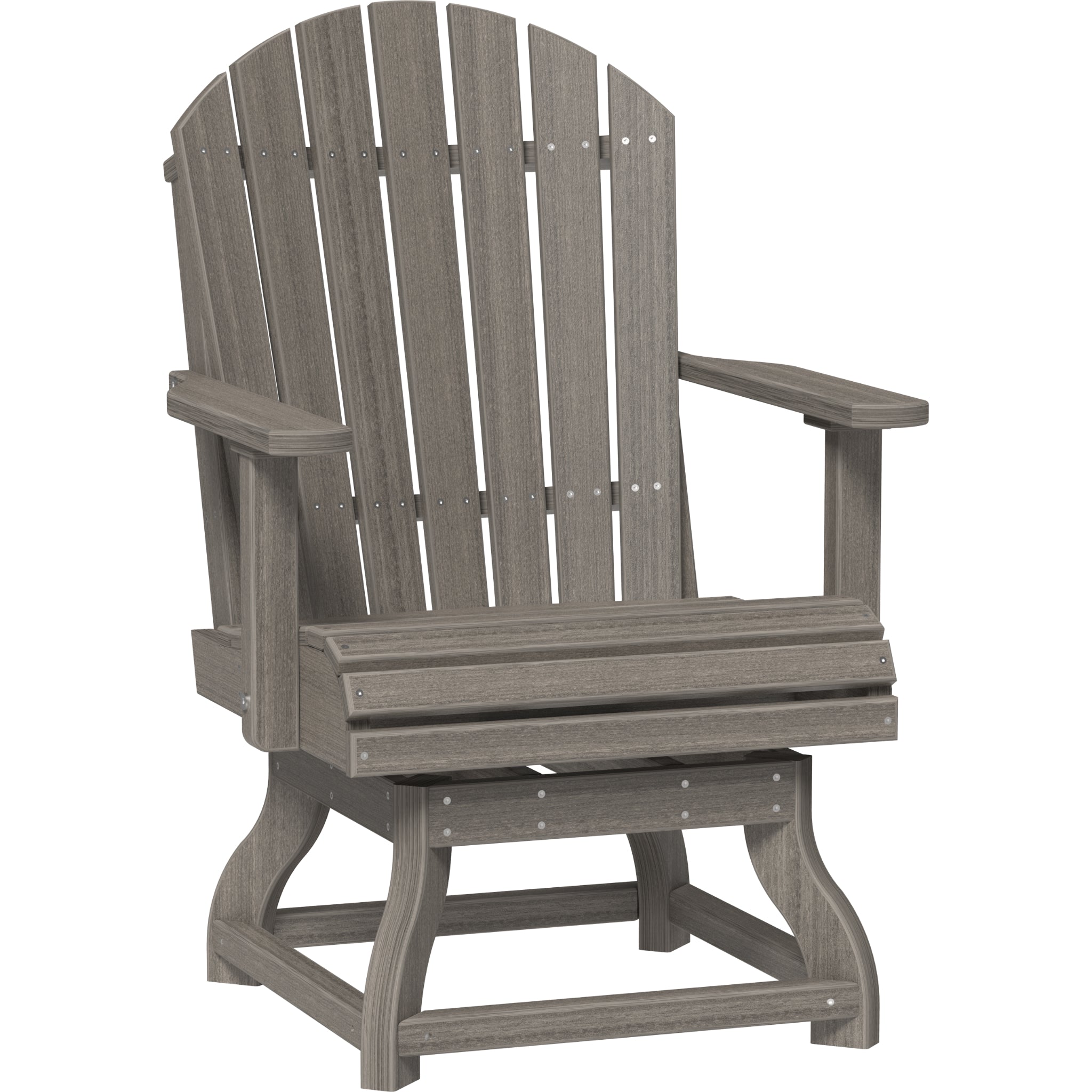 LuxCraft Adirondack Swivel Chair – Outdoor Poly Swivel Dining Chair (PASC)