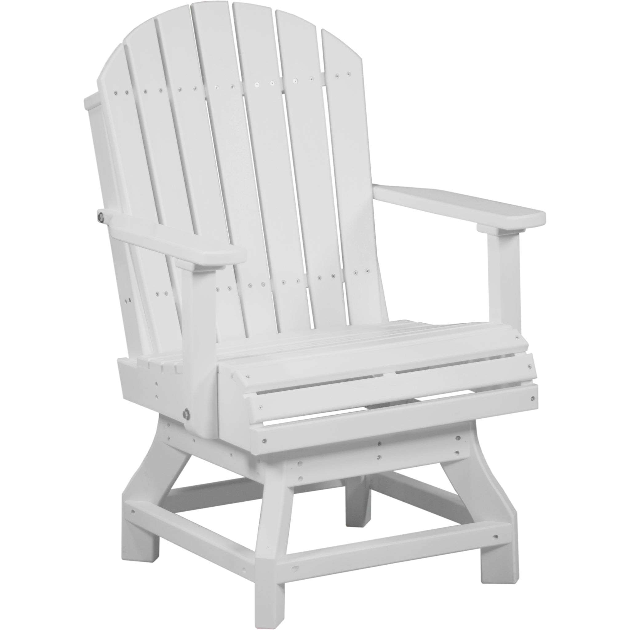 LuxCraft Adirondack Swivel Chair – Outdoor Poly Swivel Dining Chair (PASC)