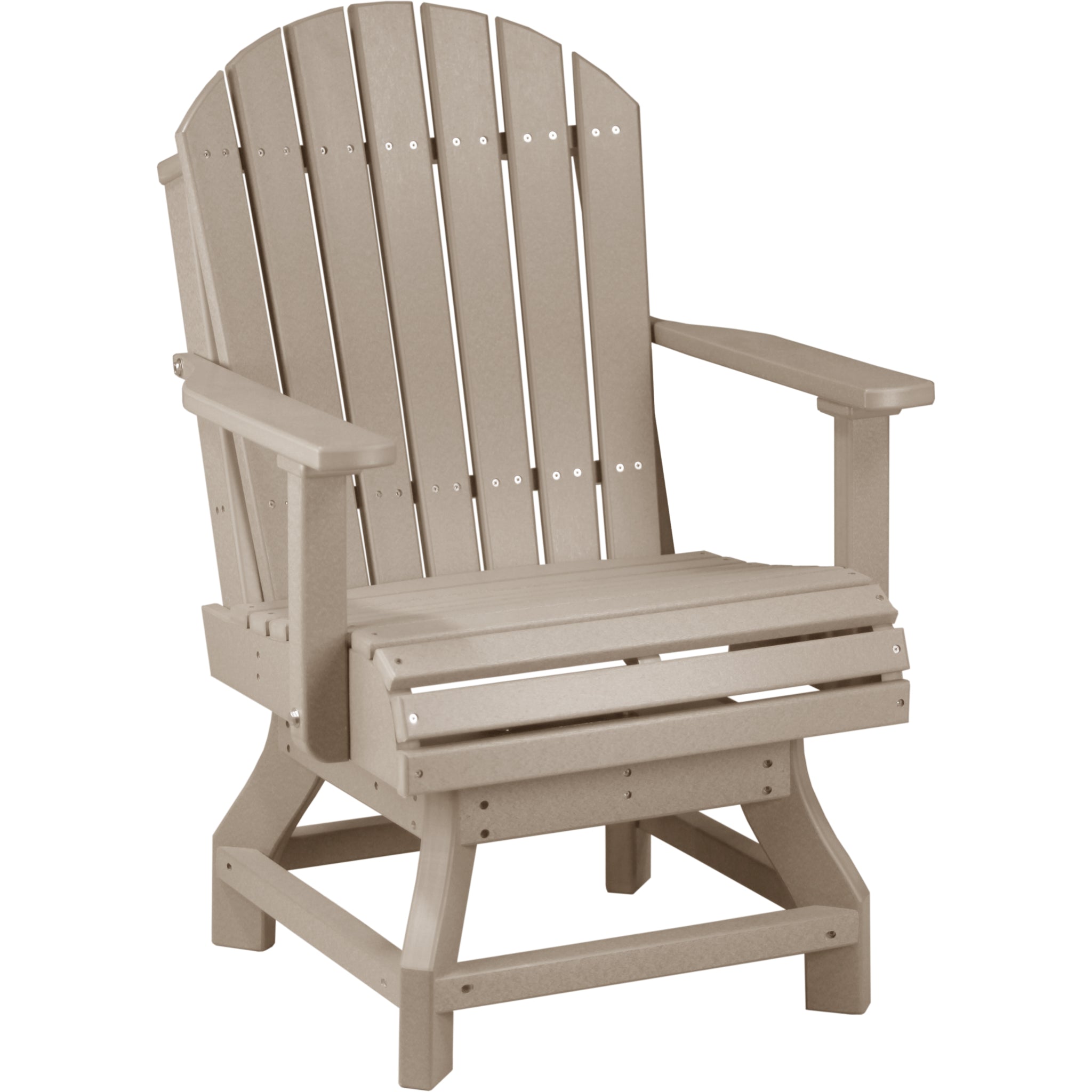 LuxCraft Adirondack Swivel Chair – Outdoor Poly Swivel Dining Chair (PASC)