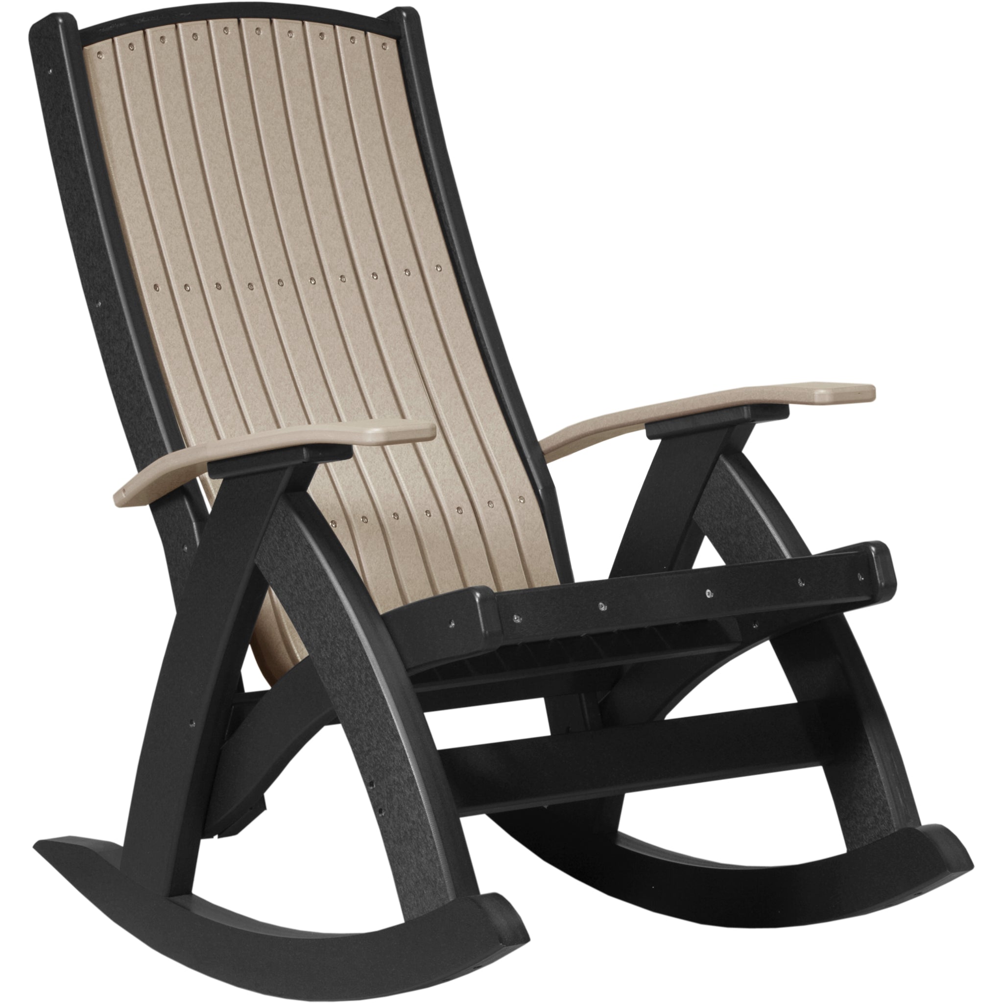 LuxCraft Comfort Rocker – Outdoor Poly Rocking Chair (PCR)